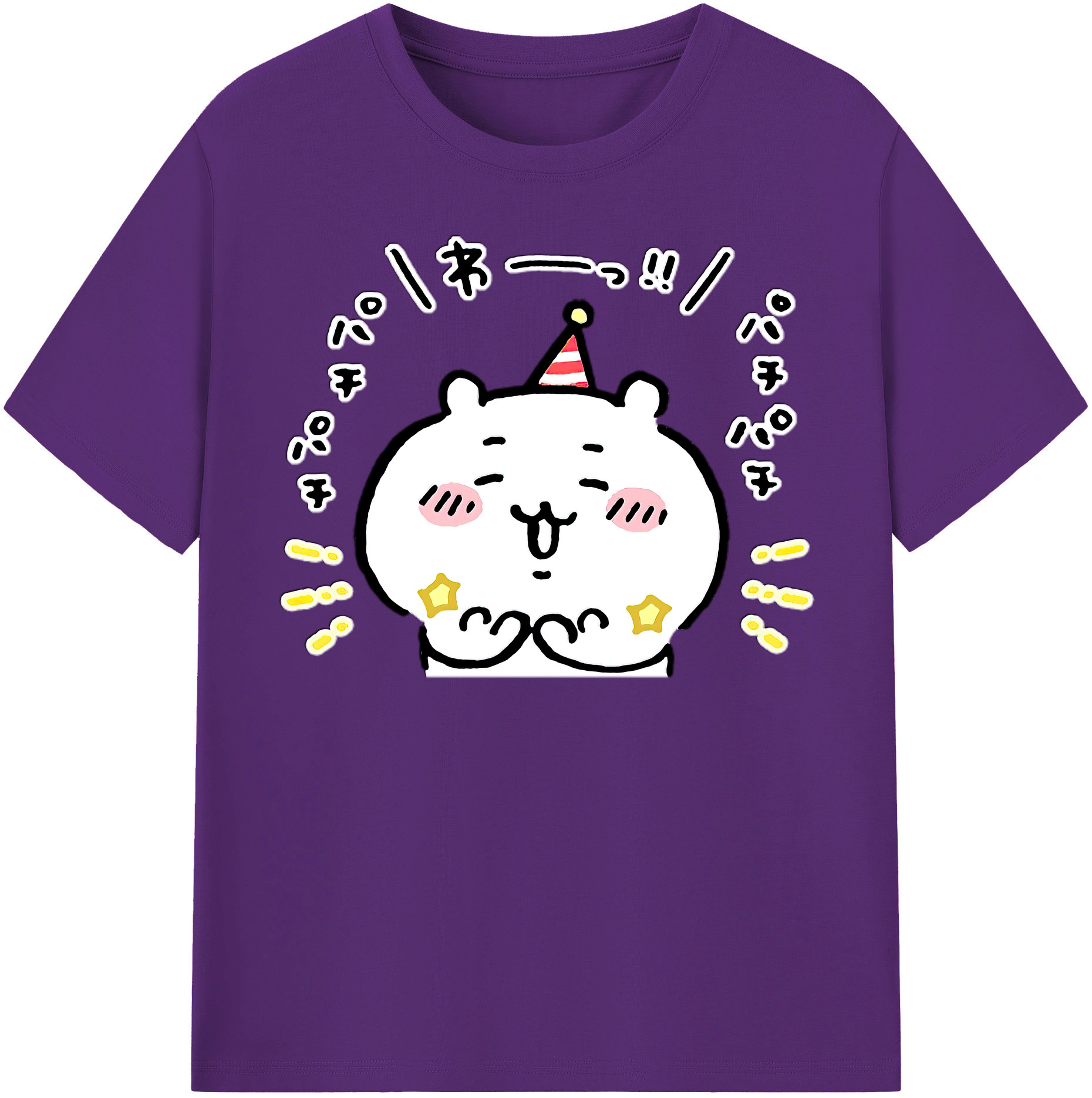 （画像用） ちいかわ ちいかわ Chii-kawa chiikawa 綿100％半袖Tシャツ（フロントプリント）
