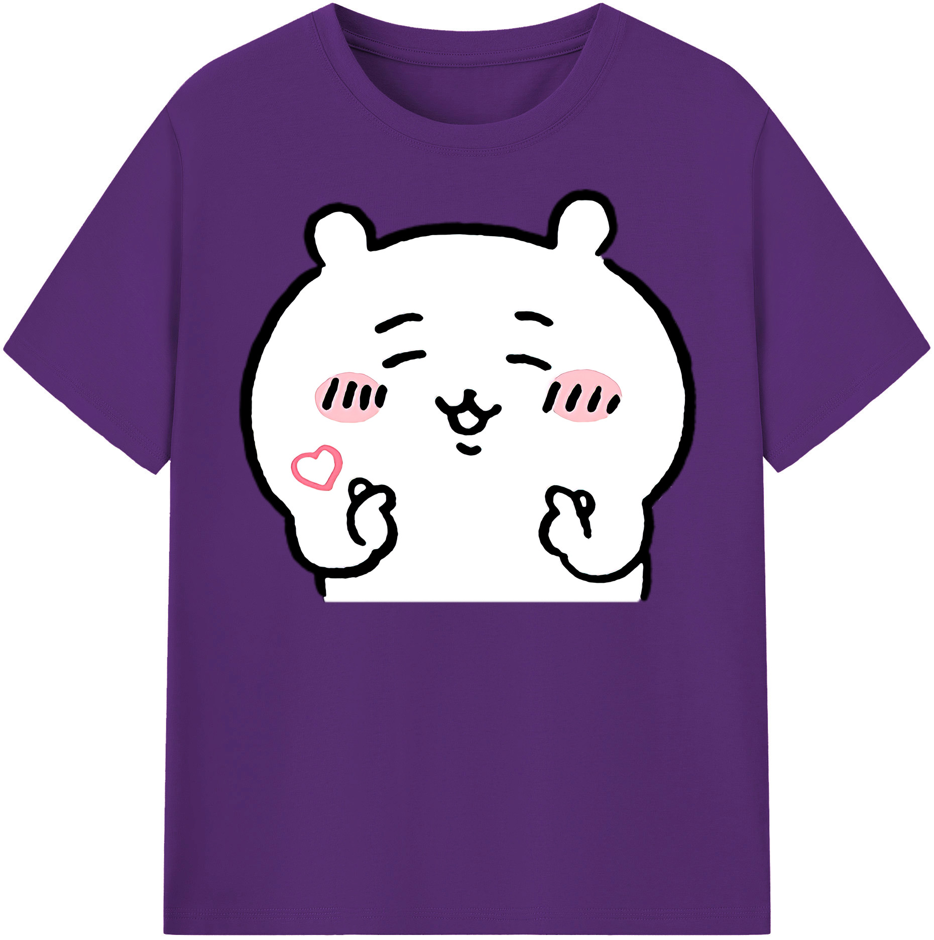 （画像用） ちいかわ ちいかわ Chii-kawa chiikawa 綿100％半袖Tシャツ（フロントプリント）