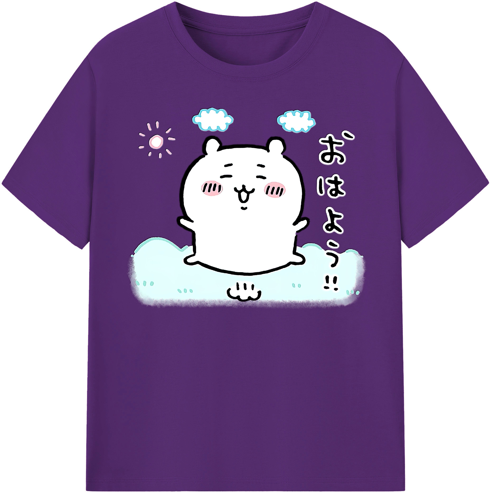 （画像用） ちいかわ ちいかわ Chii-kawa chiikawa 綿100％半袖Tシャツ（フロントプリント）