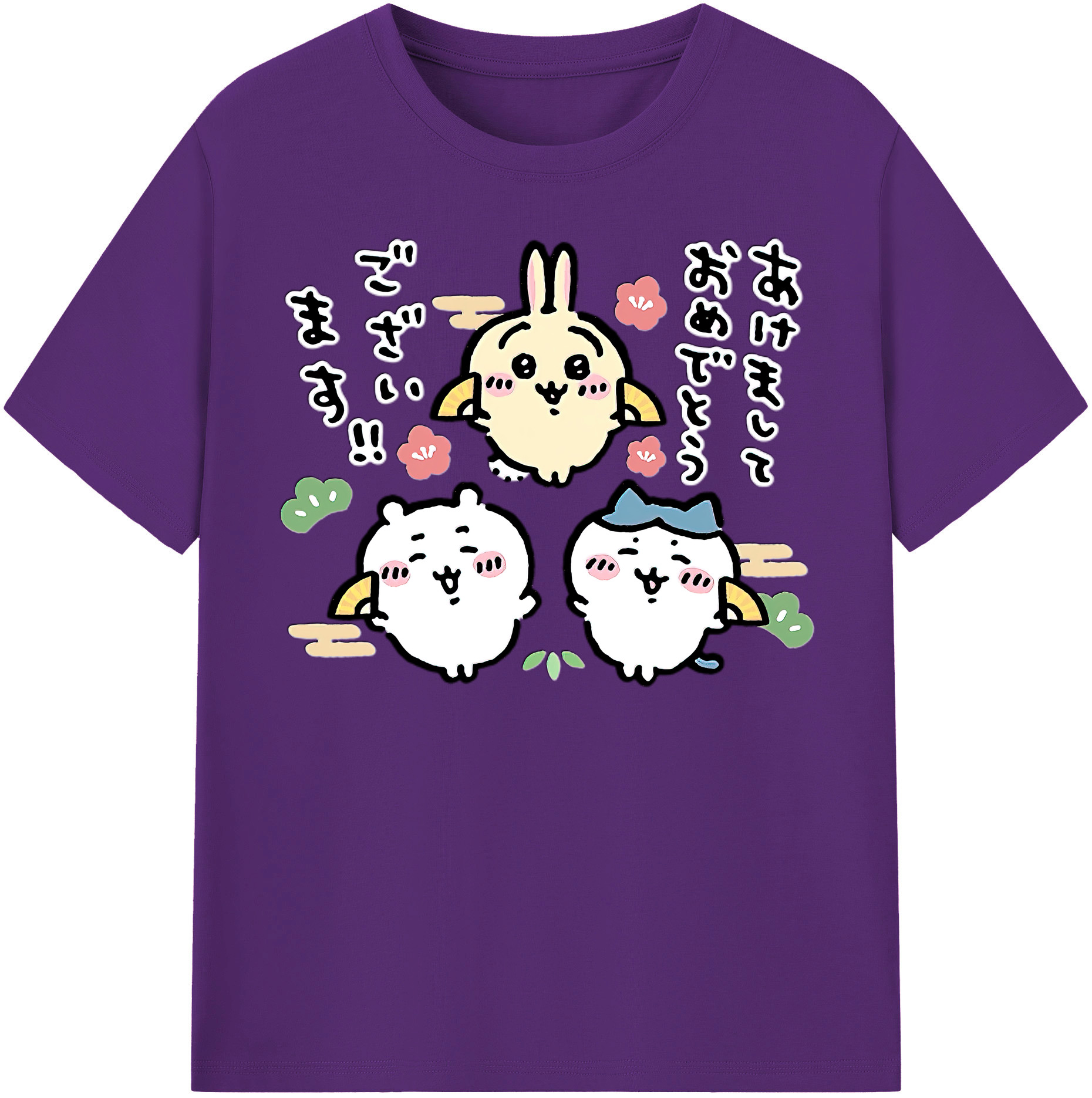 （画像用） ちいかわ ちいかわ Chii-kawa chiikawa 綿100％半袖Tシャツ（フロントプリント）