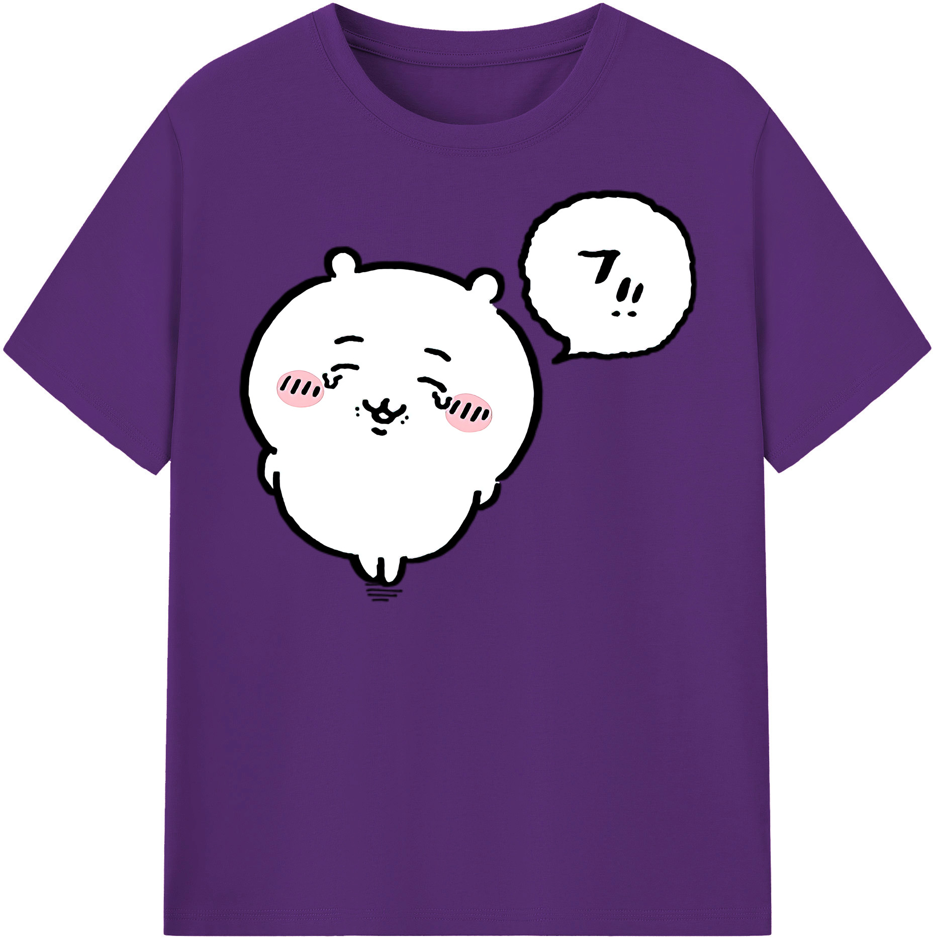 （画像用） ちいかわ ちいかわ Chii-kawa chiikawa 綿100％半袖Tシャツ（フロントプリント）