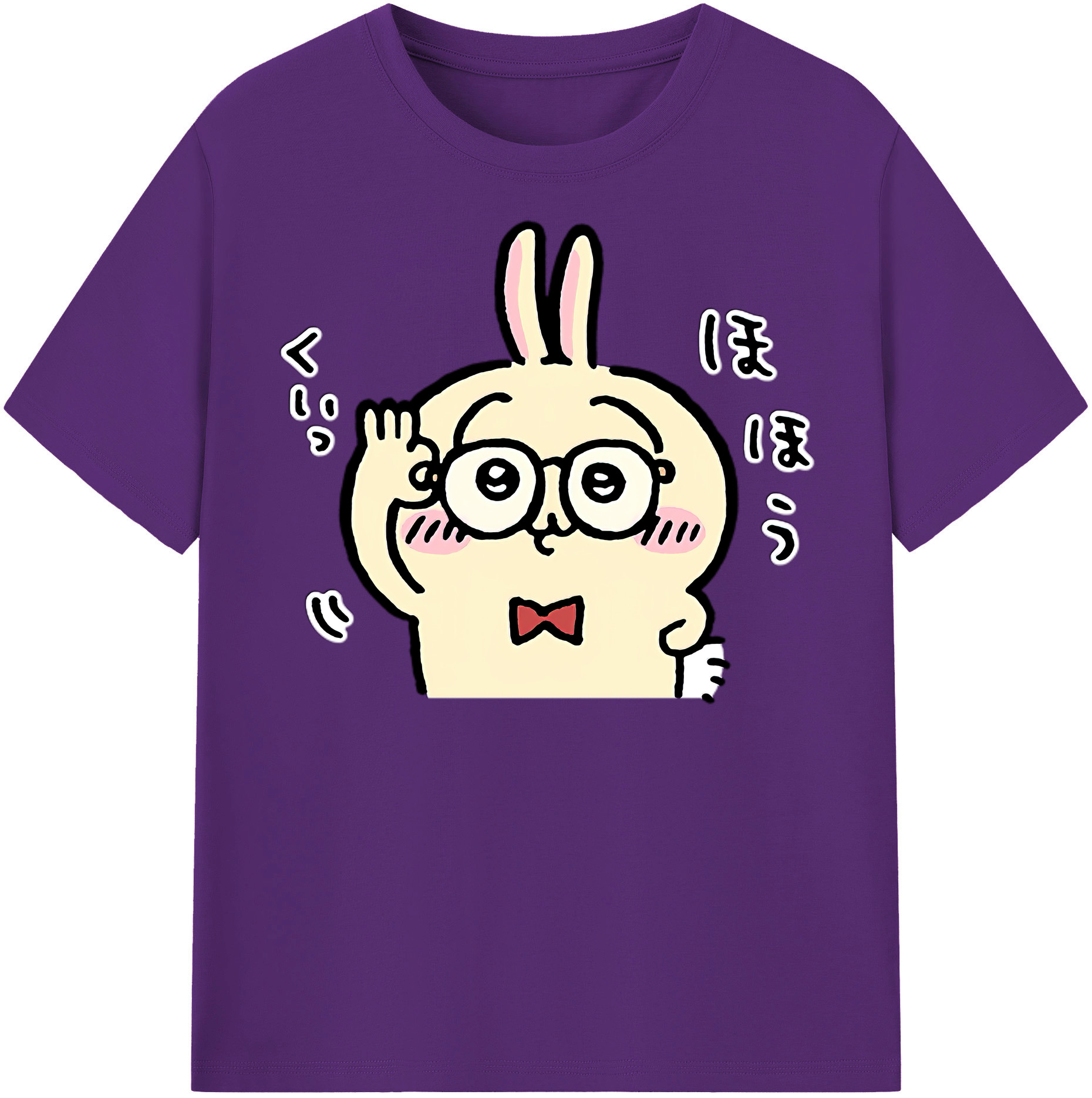 （画像用） ちいかわ うさぎ Chii-kawa usagi 綿100％半袖Tシャツ（フロントプリント）