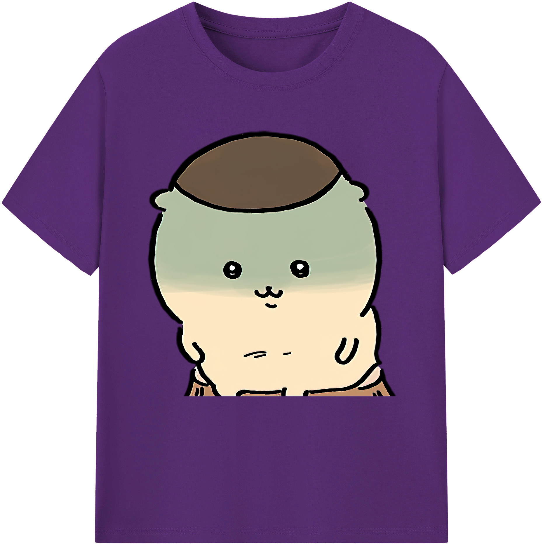 （画像用） ちいかわ くりまんじゅう Chii-kawa kuri manjū 綿100％半袖Tシャツ（フロントプリント）