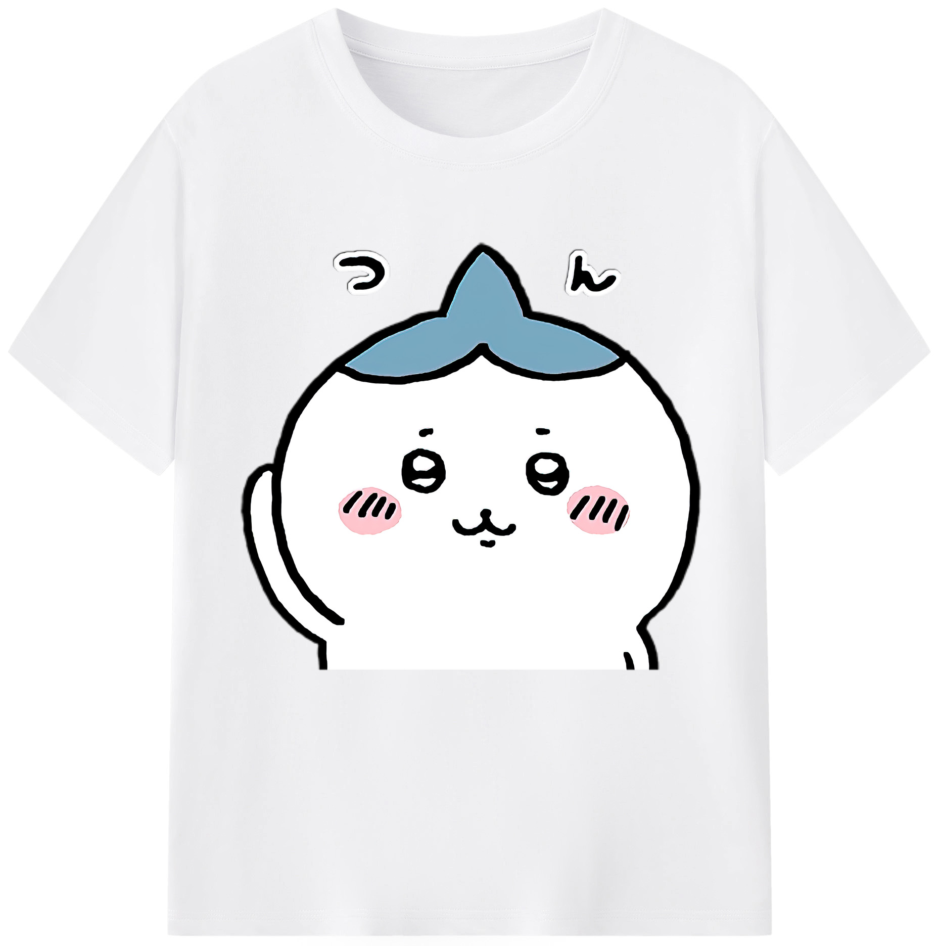 （画像用） ちいかわ ハチワレ Chii-kawa hachiware 綿100％半袖Tシャツ（フロントプリント）