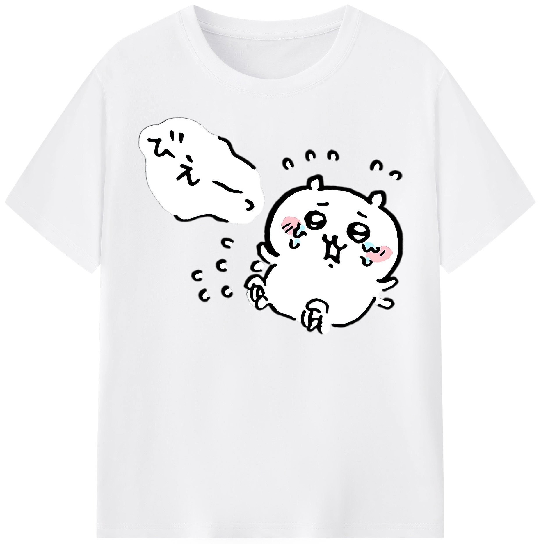 （画像用） ちいかわ ちいかわ Chii-kawa chiikawa 綿100％半袖Tシャツ（フロントプリント）
