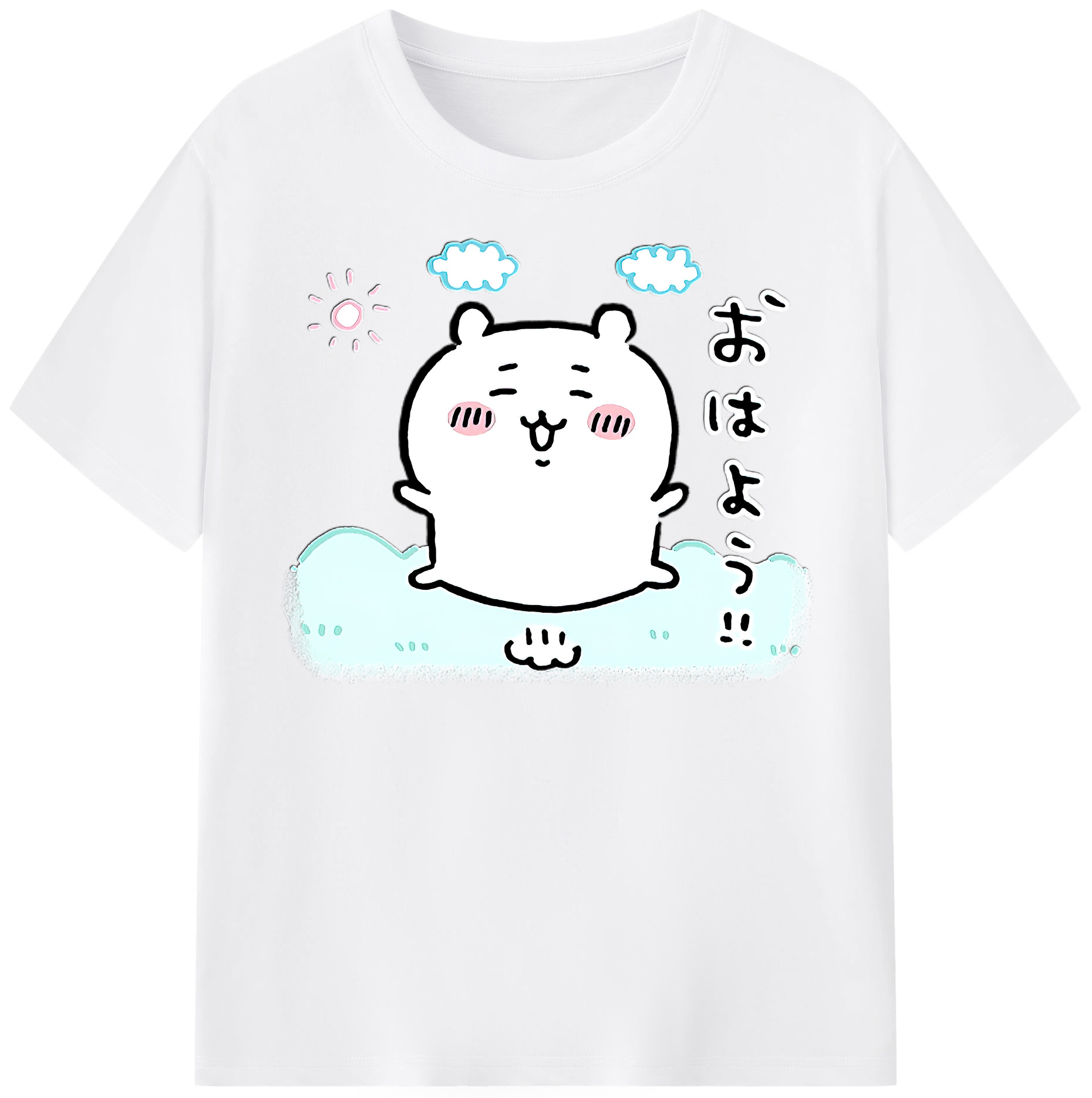 （画像用） ちいかわ ちいかわ Chii-kawa chiikawa 綿100％半袖Tシャツ（フロントプリント）