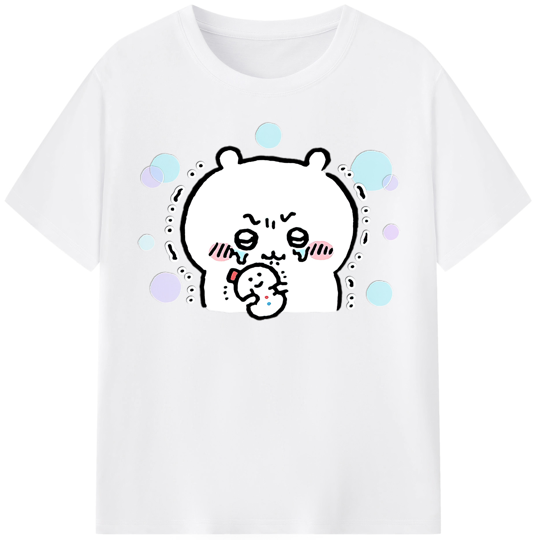 （画像用） ちいかわ ちいかわ Chii-kawa chiikawa 綿100％半袖Tシャツ（フロントプリント）
