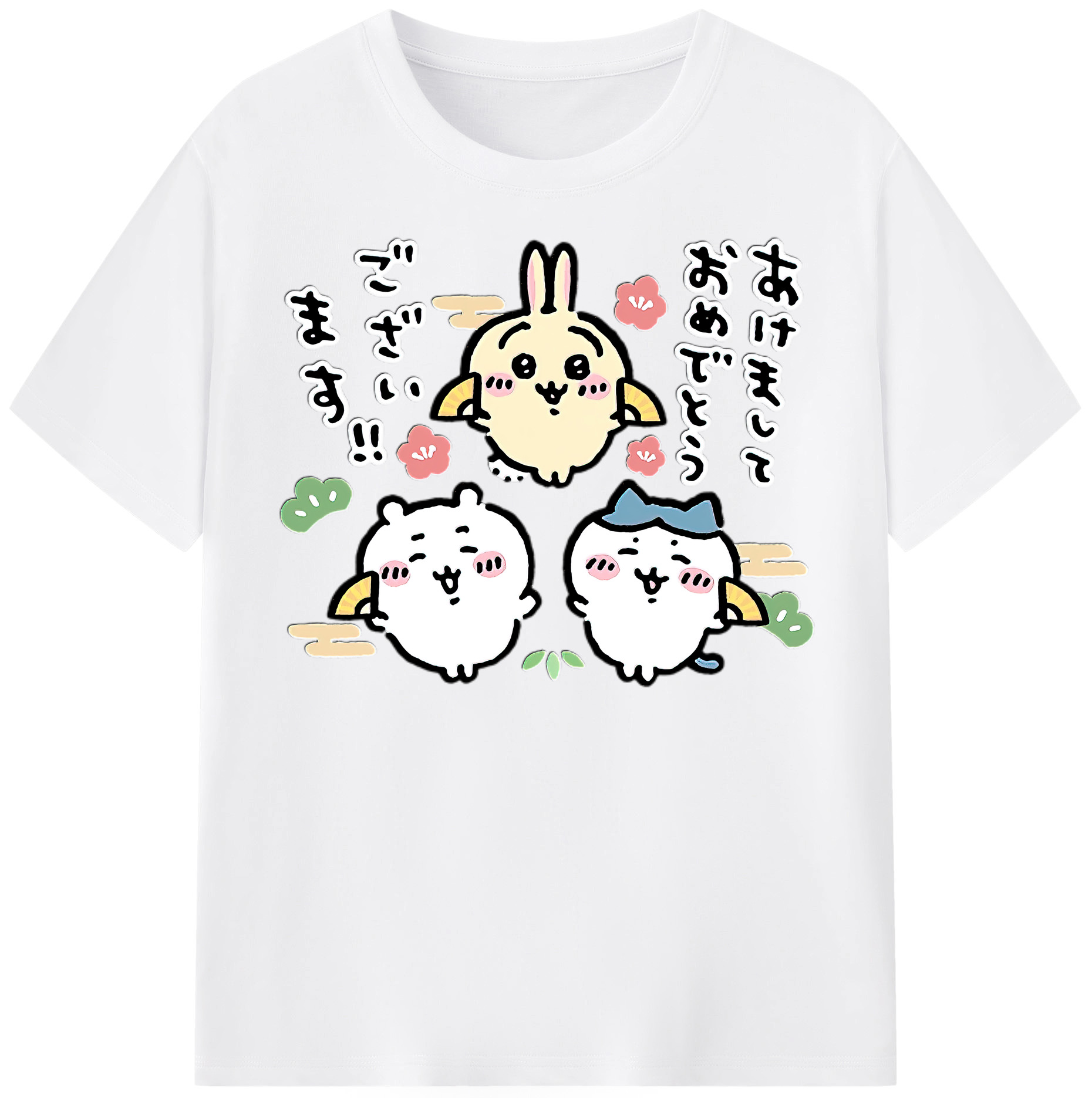 （画像用） ちいかわ ちいかわ Chii-kawa chiikawa 綿100％半袖Tシャツ（フロントプリント）