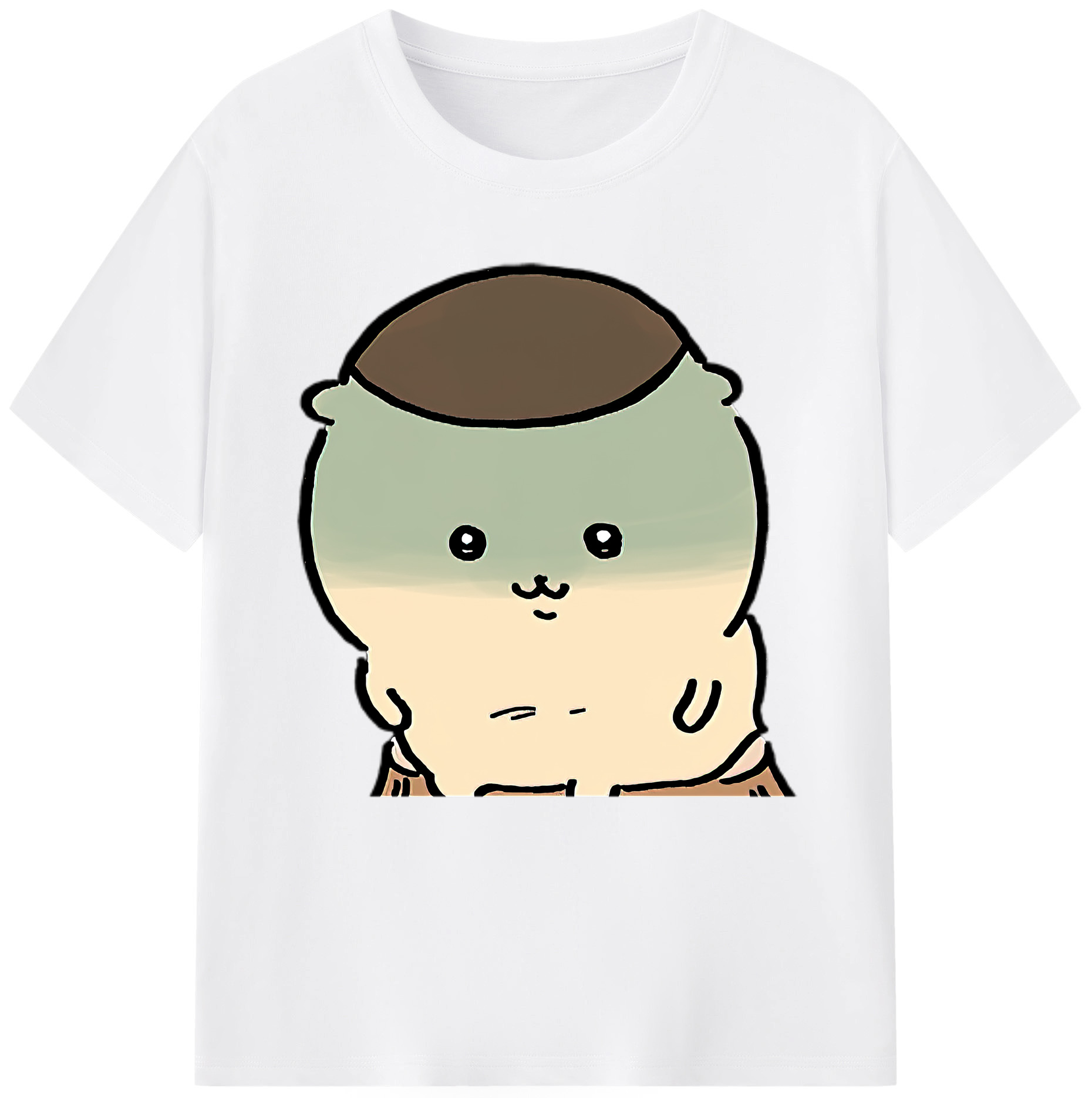 （画像用） ちいかわ くりまんじゅう Chii-kawa kuri manjū 綿100％半袖Tシャツ（フロントプリント）