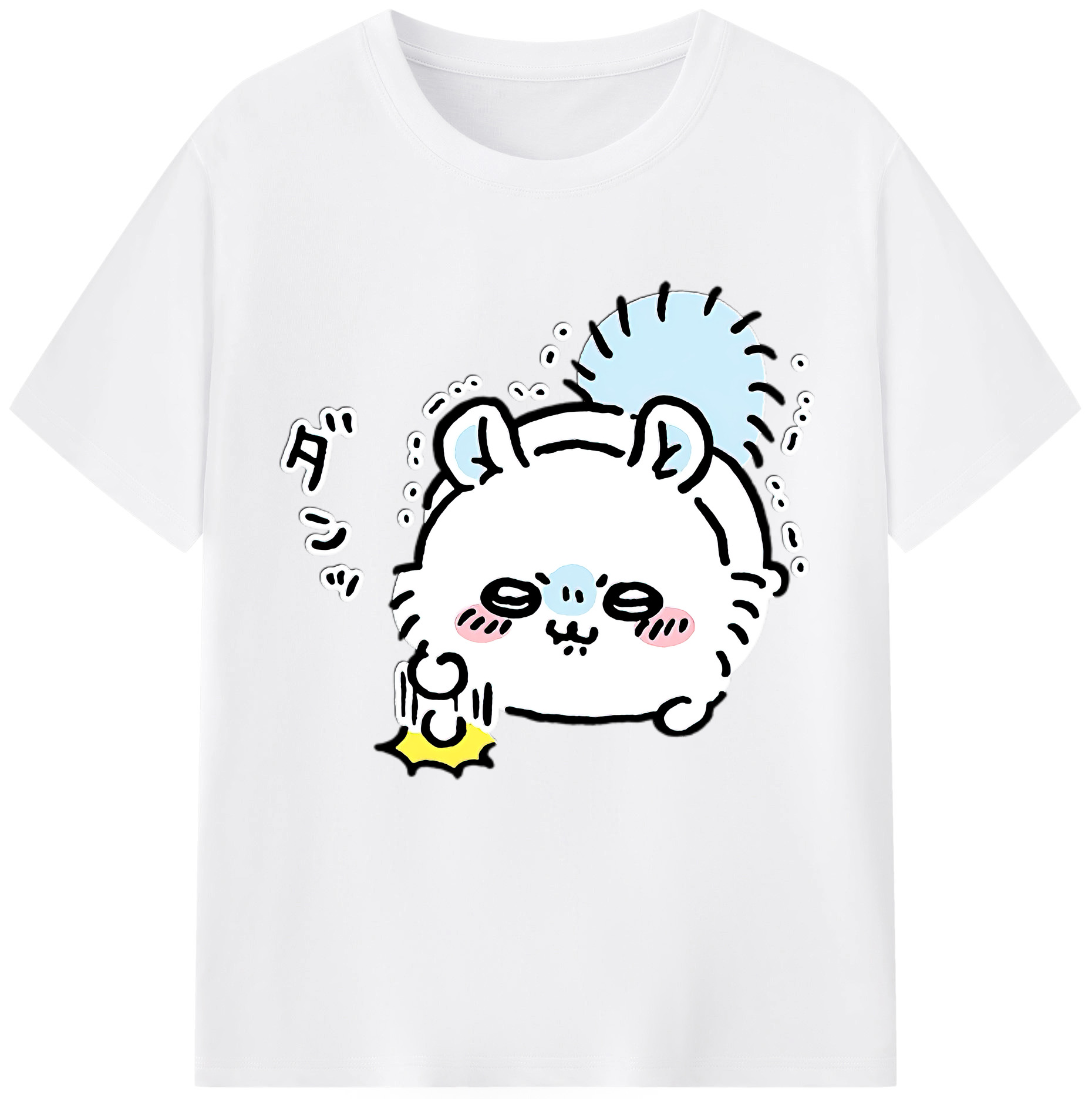 （画像用） ちいかわ モモンガ Chii-kawa Momonga 綿100％半袖Tシャツ（フロントプリント）