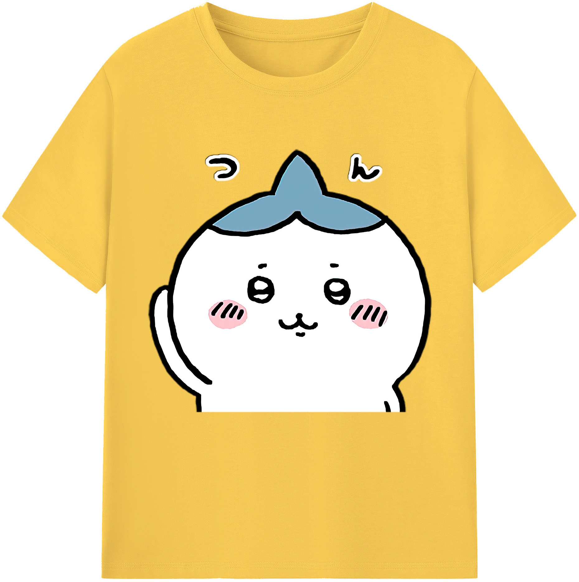 （画像用） ちいかわ ハチワレ Chii-kawa hachiware 綿100％半袖Tシャツ（フロントプリント）