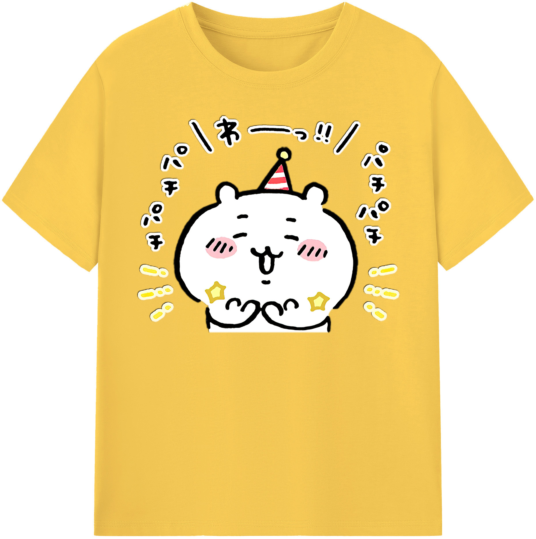 （画像用） ちいかわ ちいかわ Chii-kawa chiikawa 綿100％半袖Tシャツ（フロントプリント）