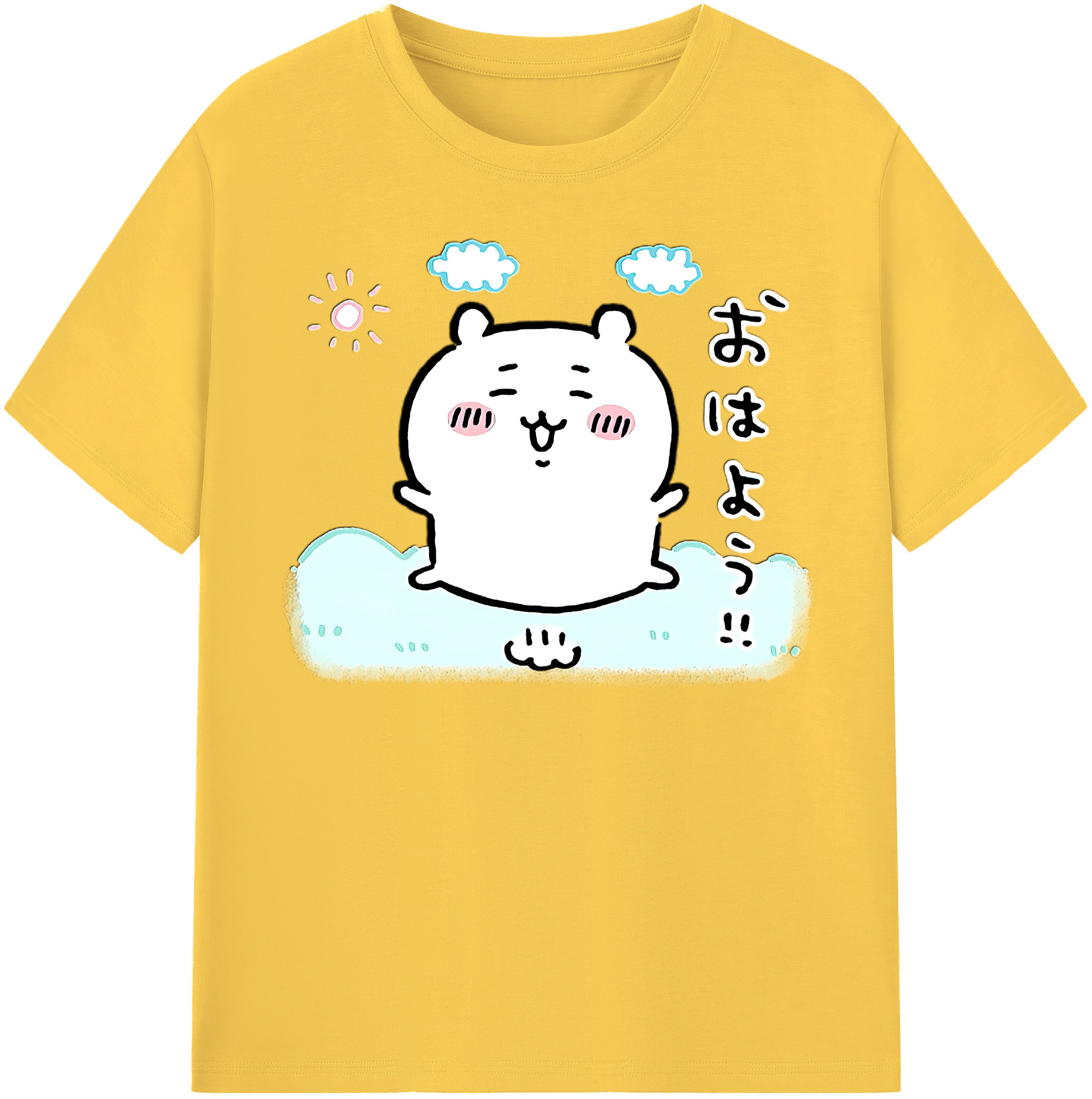 （画像用） ちいかわ ちいかわ Chii-kawa chiikawa 綿100％半袖Tシャツ（フロントプリント）