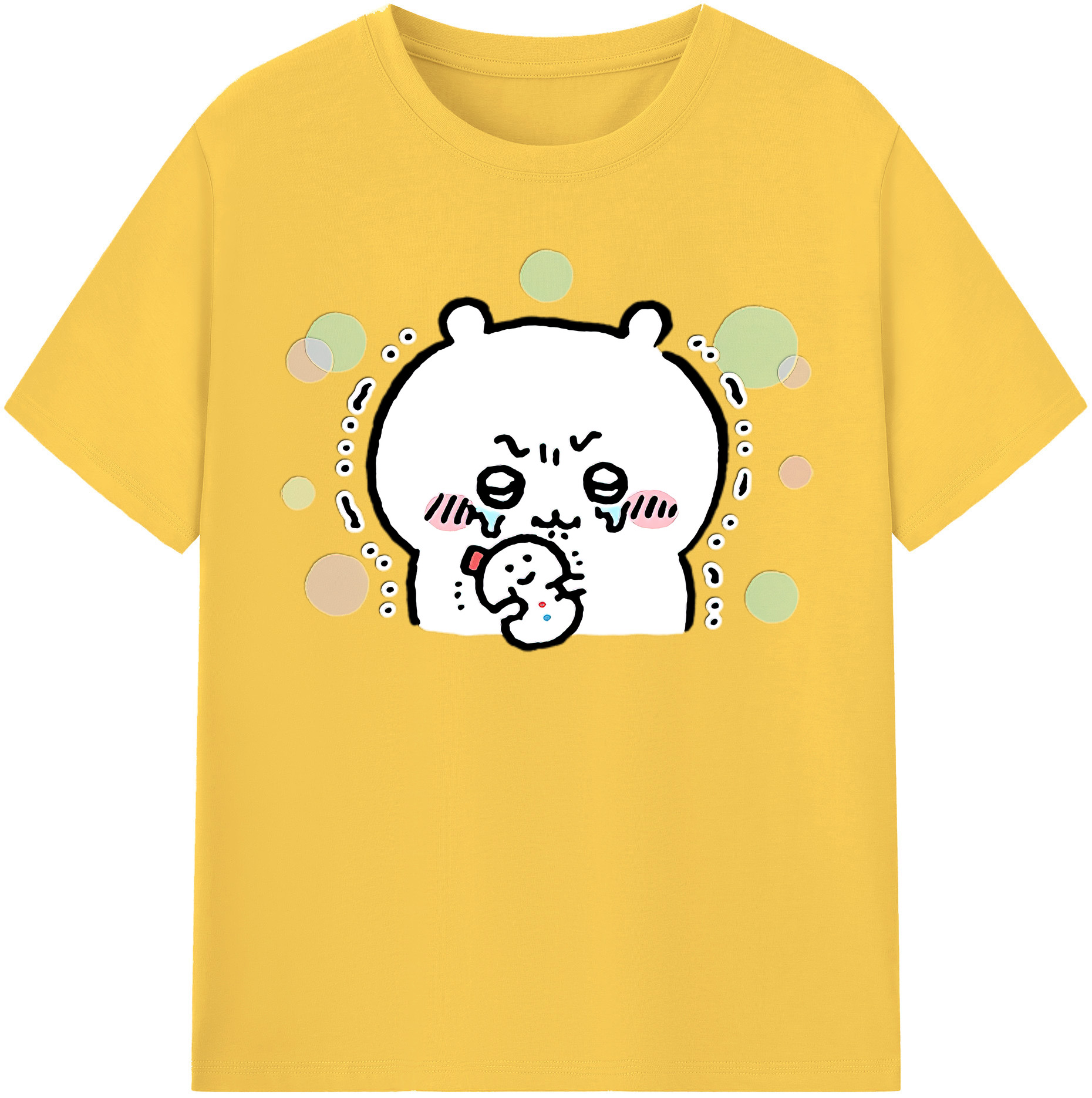 （画像用） ちいかわ ちいかわ Chii-kawa chiikawa 綿100％半袖Tシャツ（フロントプリント）