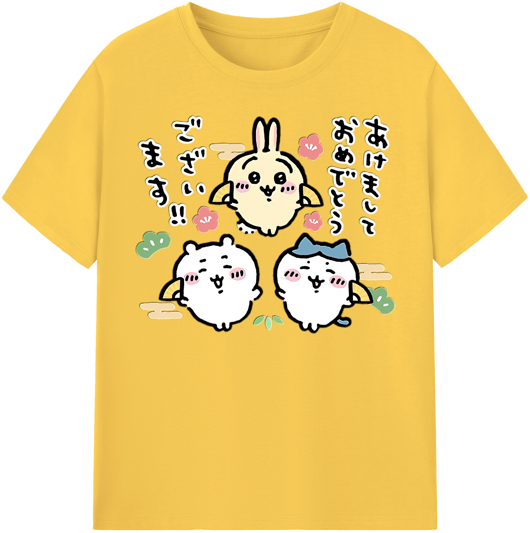 （画像用） ちいかわ ちいかわ Chii-kawa chiikawa 綿100％半袖Tシャツ（フロントプリント）