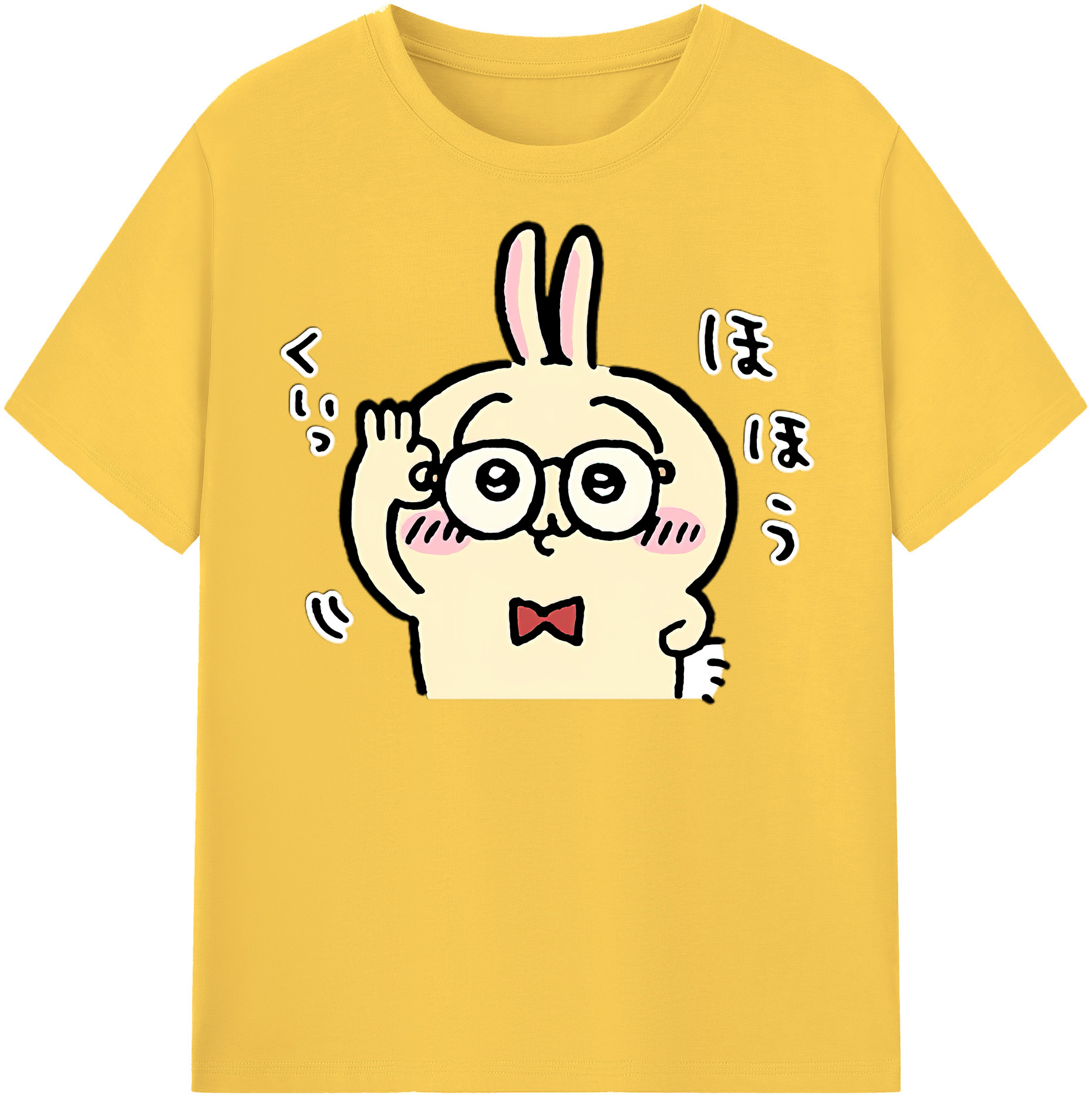 （画像用） ちいかわ うさぎ Chii-kawa usagi 綿100％半袖Tシャツ（フロントプリント）