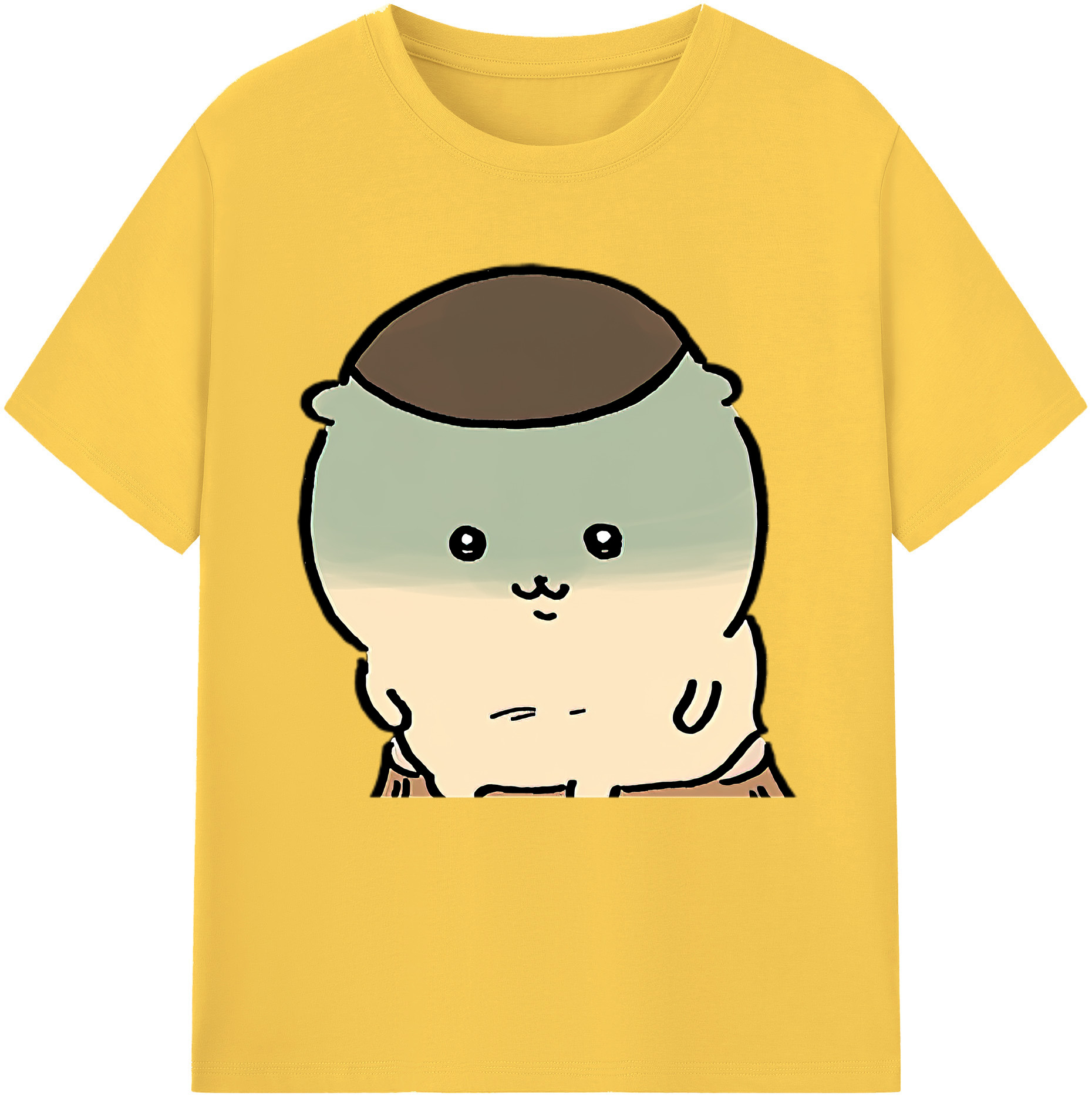 （画像用） ちいかわ くりまんじゅう Chii-kawa kuri manjū 綿100％半袖Tシャツ（フロントプリント）