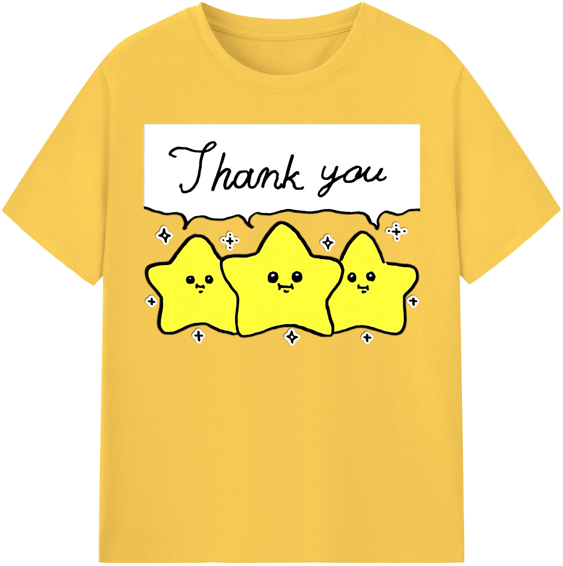 （画像用） ちいかわ 流れ星 Chii-kawa Shooting star 綿100％半袖Tシャツ（フロントプリント）
