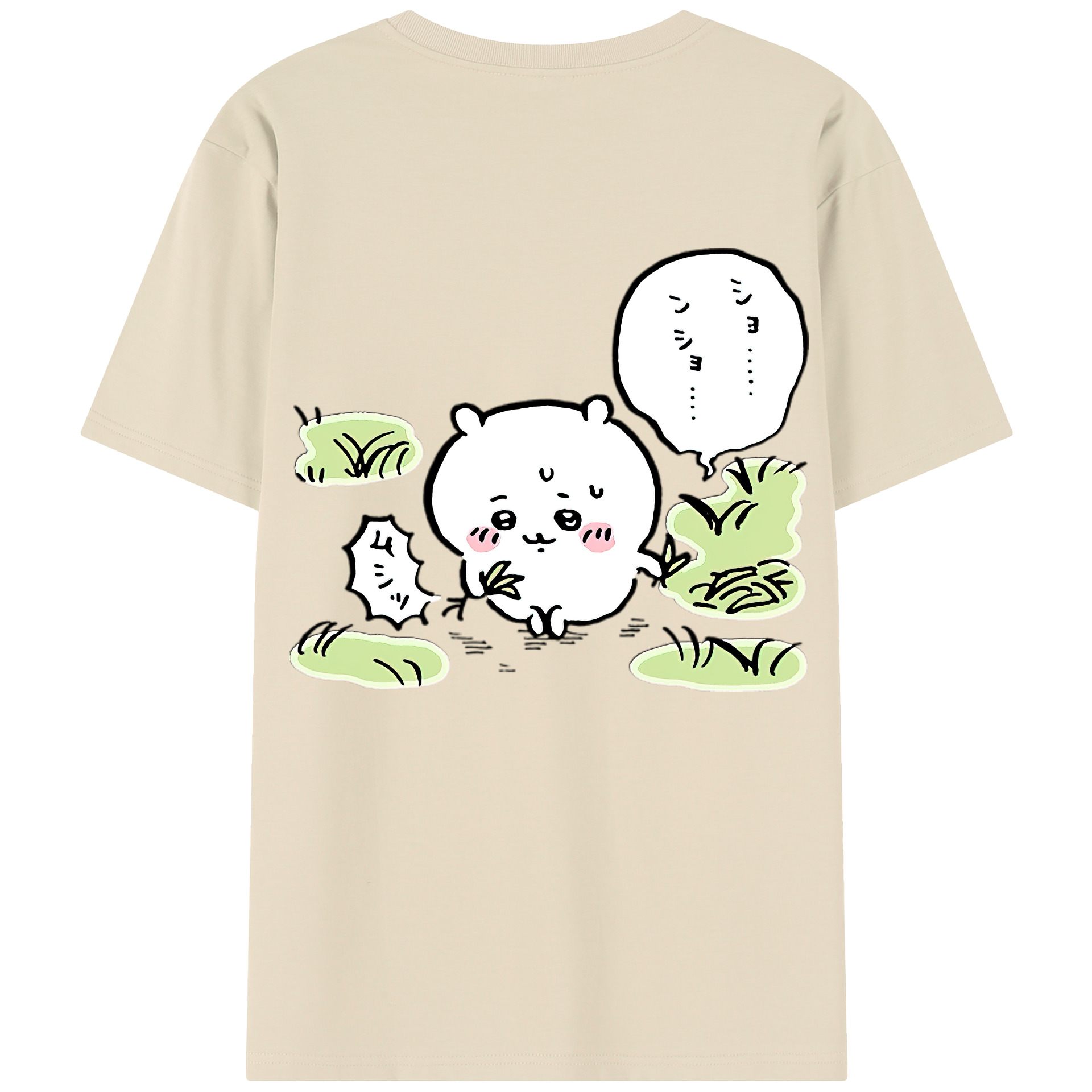 （画像用） ちいかわ ちいかわ Chii-kawa chiikawa 綿100％半袖Tシャツ（背面プリント）
