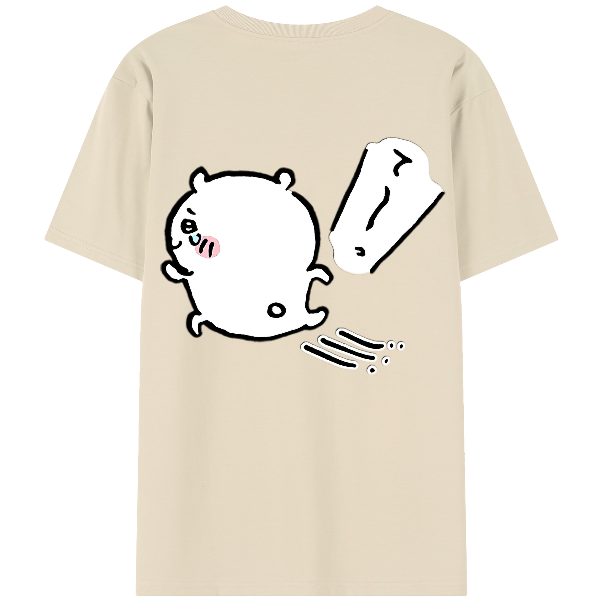 （画像用） ちいかわ ちいかわ Chii-kawa chiikawa 綿100％半袖Tシャツ（背面プリント）