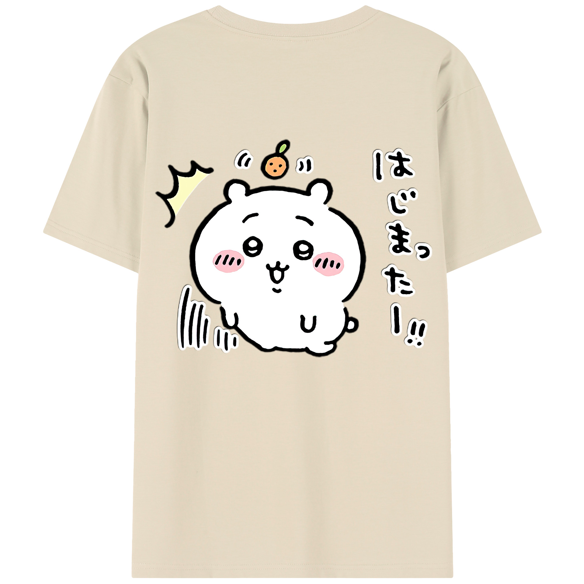 （画像用） ちいかわ ちいかわ Chii-kawa chiikawa 綿100％半袖Tシャツ（背面プリント）