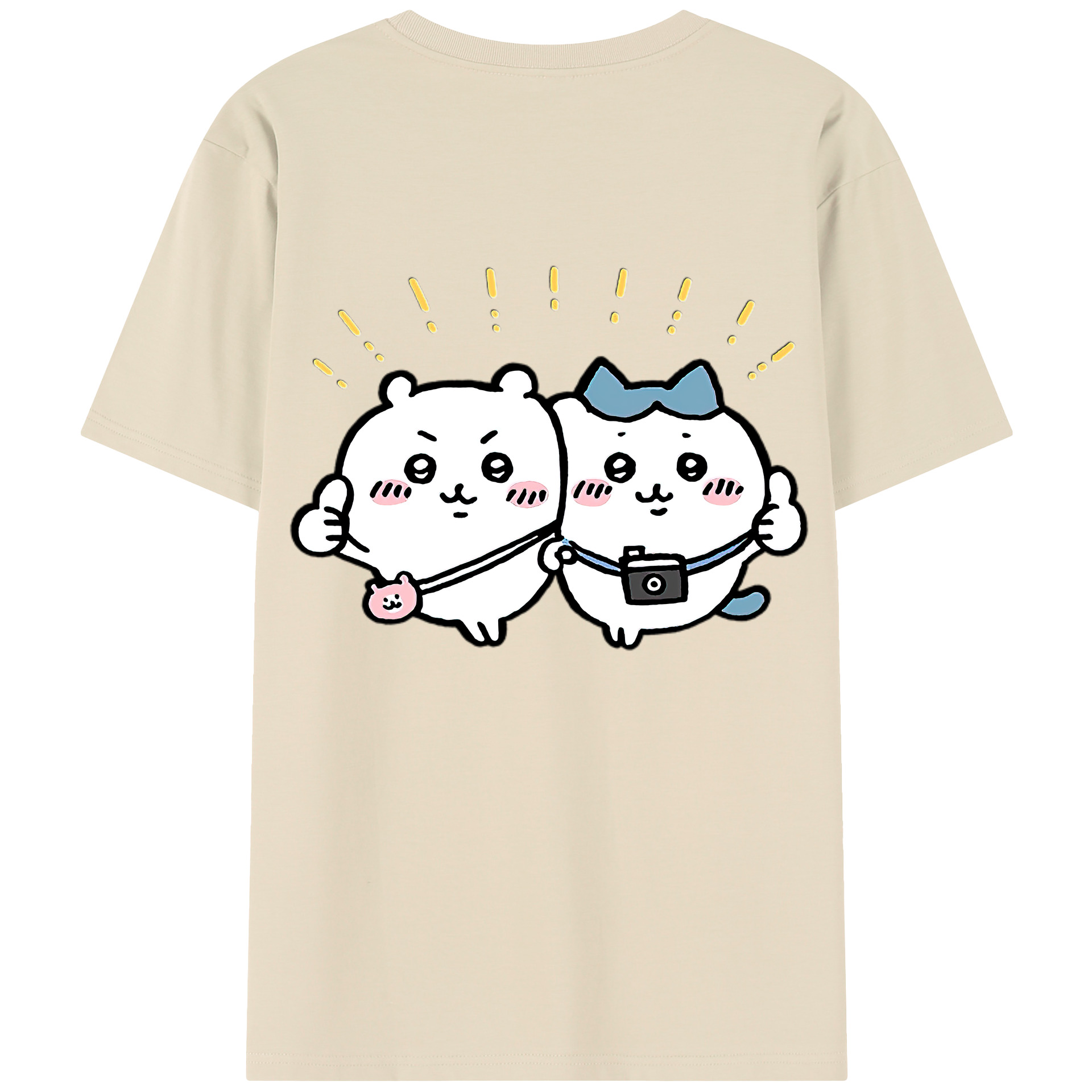 （画像用） ちいかわ ちいかわ Chii-kawa chiikawa 綿100％半袖Tシャツ（背面プリント）