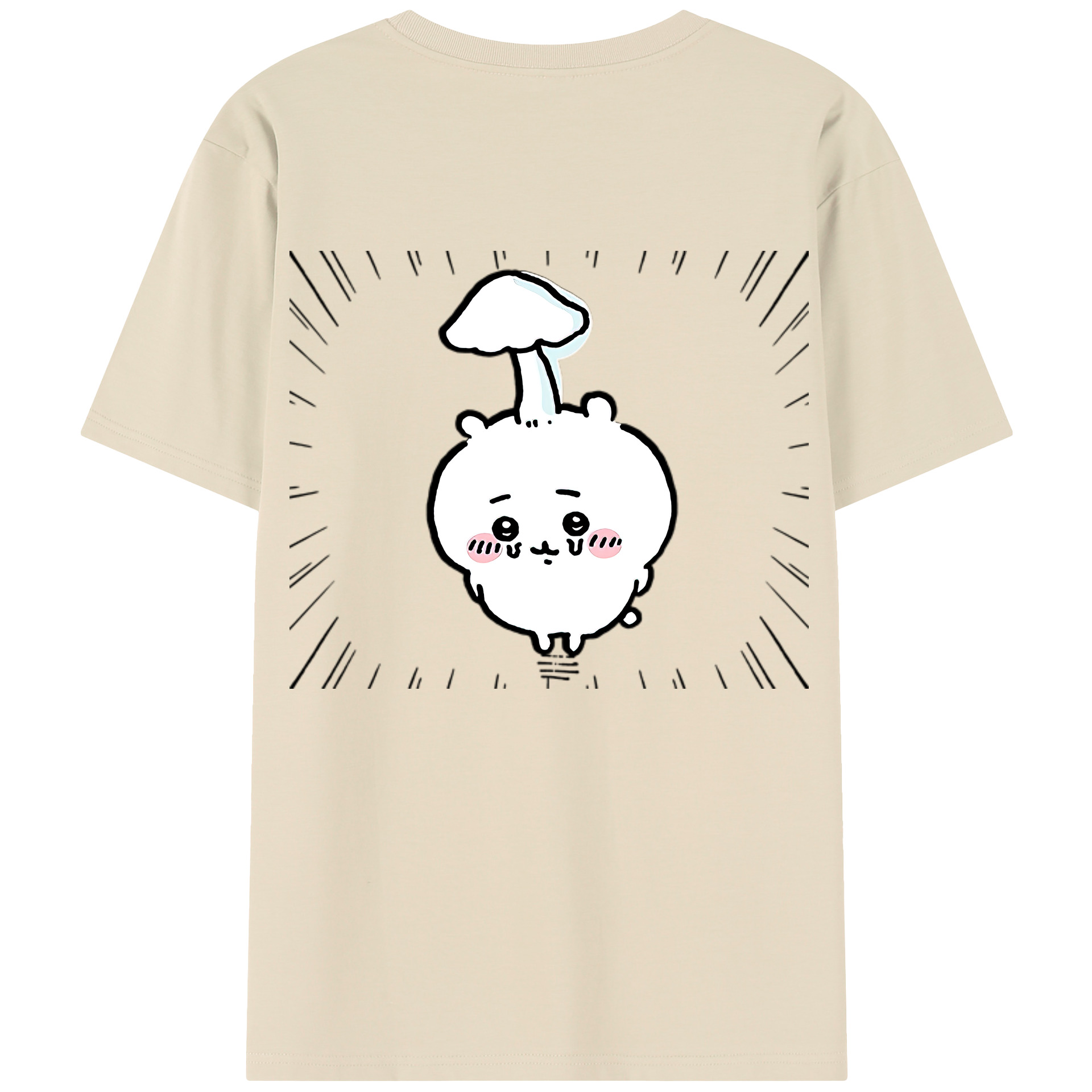 （画像用） ちいかわ ちいかわ Chii-kawa chiikawa 綿100％半袖Tシャツ（背面プリント）