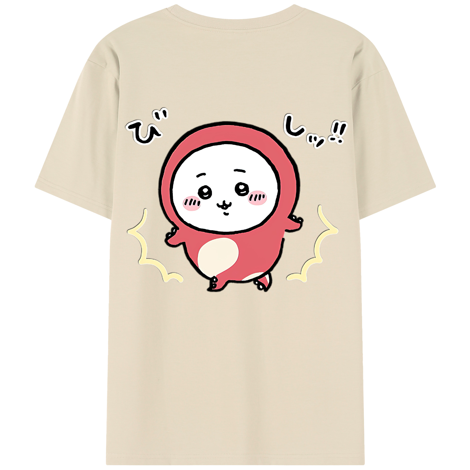 （画像用） ちいかわ ちいかわ Chii-kawa chiikawa 綿100％半袖Tシャツ（背面プリント）