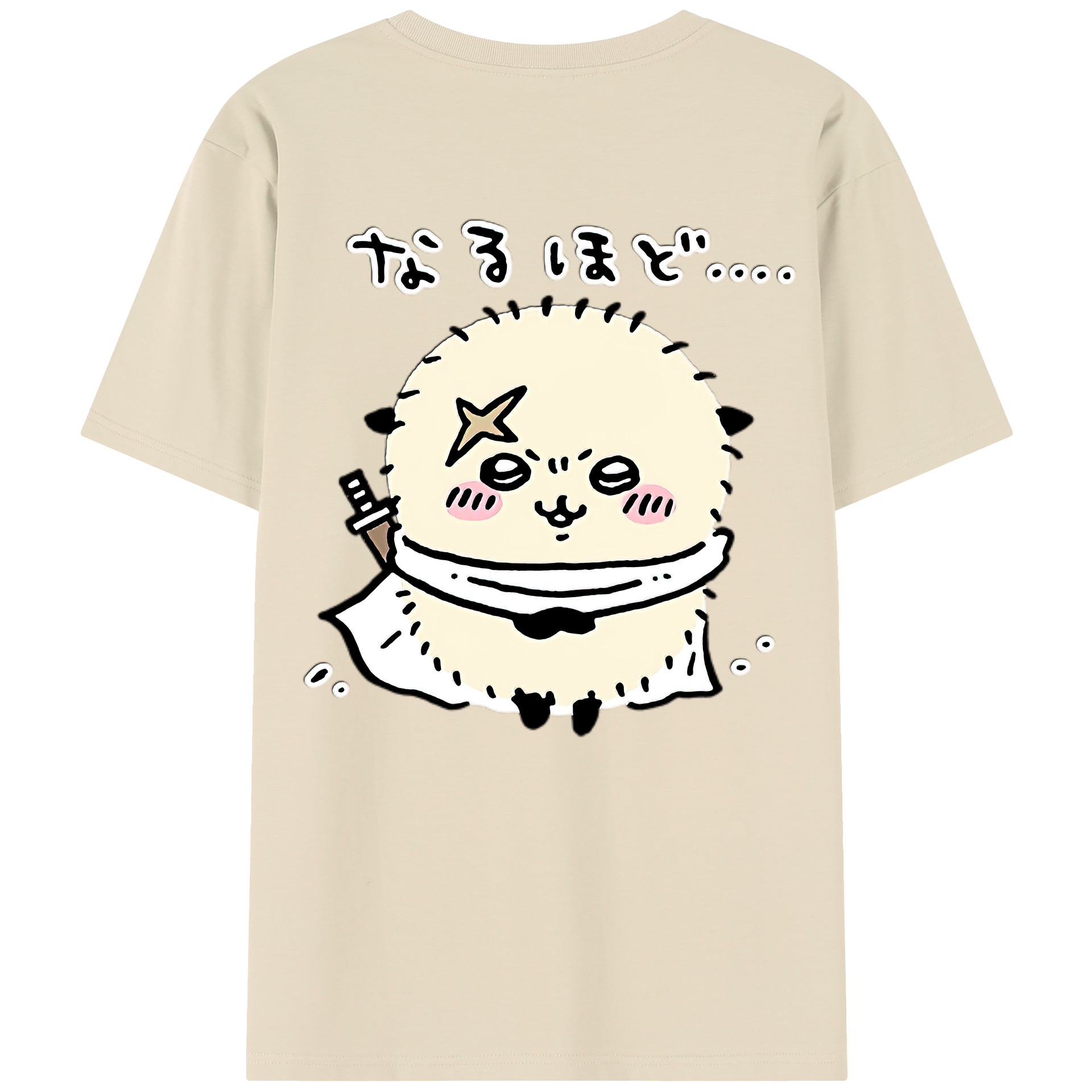 （画像用） ちいかわ ラッコ Chii-kawa Sea otter 綿100％半袖Tシャツ（背面プリント）