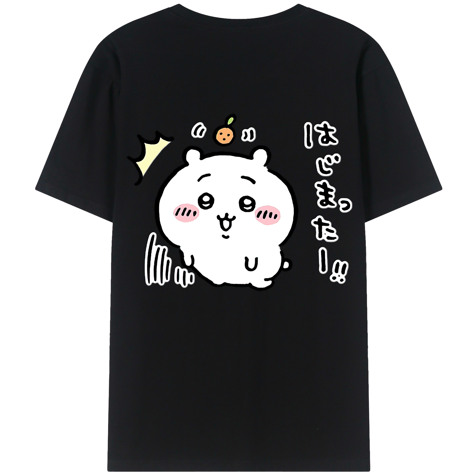 （画像用） ちいかわ ちいかわ Chii-kawa chiikawa 綿100％半袖Tシャツ（背面プリント）