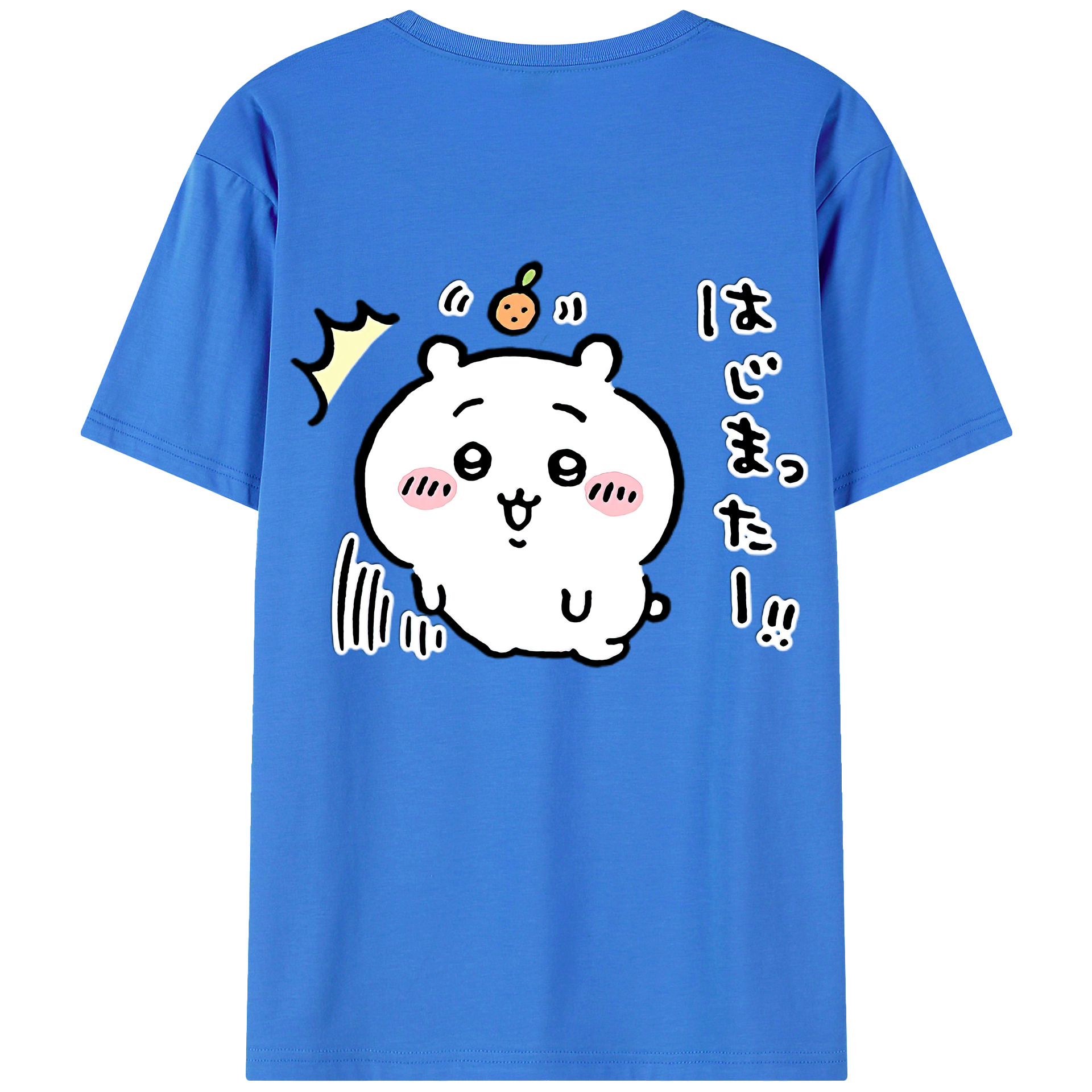 （画像用） ちいかわ ちいかわ Chii-kawa chiikawa 綿100％半袖Tシャツ（背面プリント）
