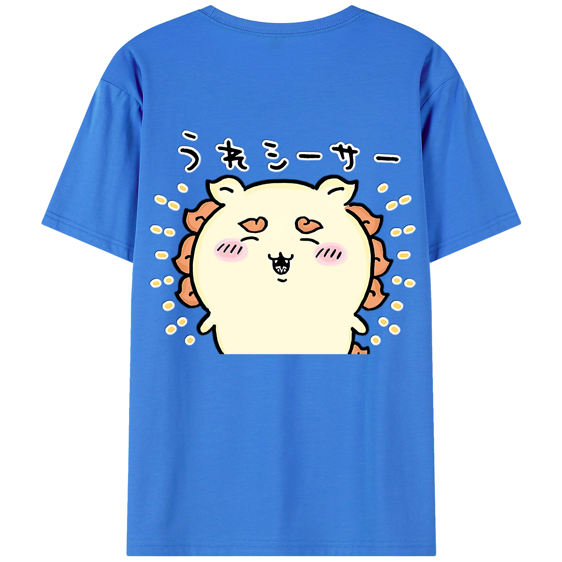 （画像用） ちいかわ シーサー Chii-kawa Shisa 綿100％半袖Tシャツ（背面プリント）