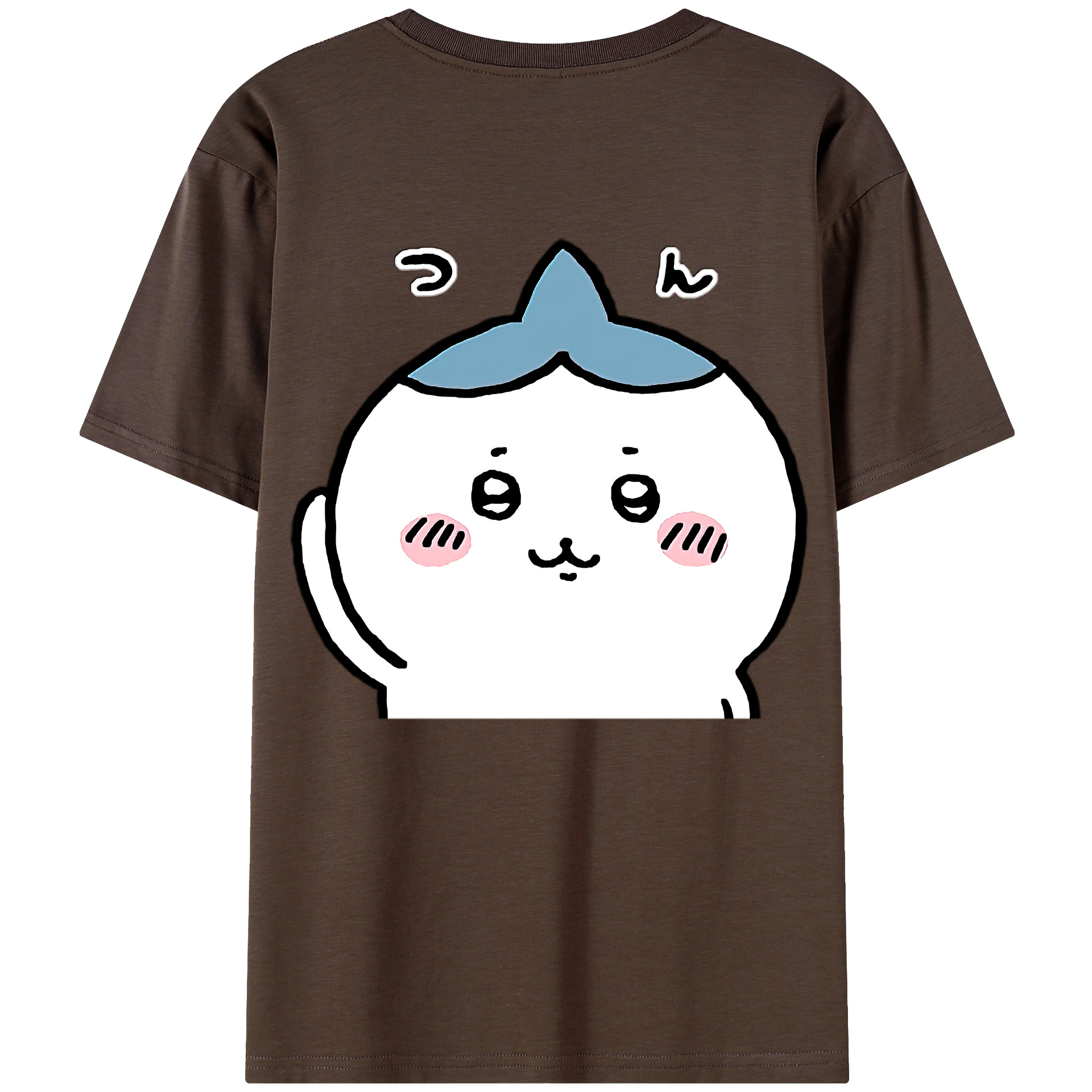 （画像用） ちいかわ ハチワレ Chii-kawa hachiware 綿100％半袖Tシャツ（背面プリント）