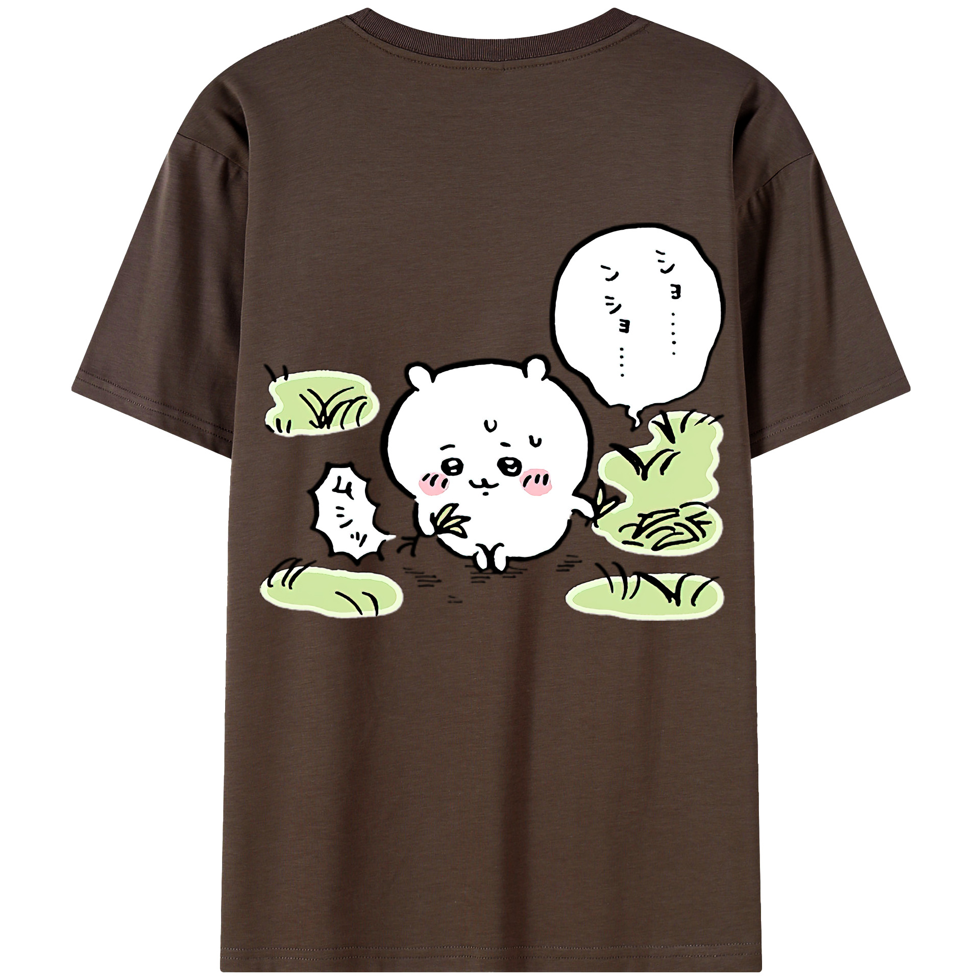 （画像用） ちいかわ ちいかわ Chii-kawa chiikawa 綿100％半袖Tシャツ（背面プリント）