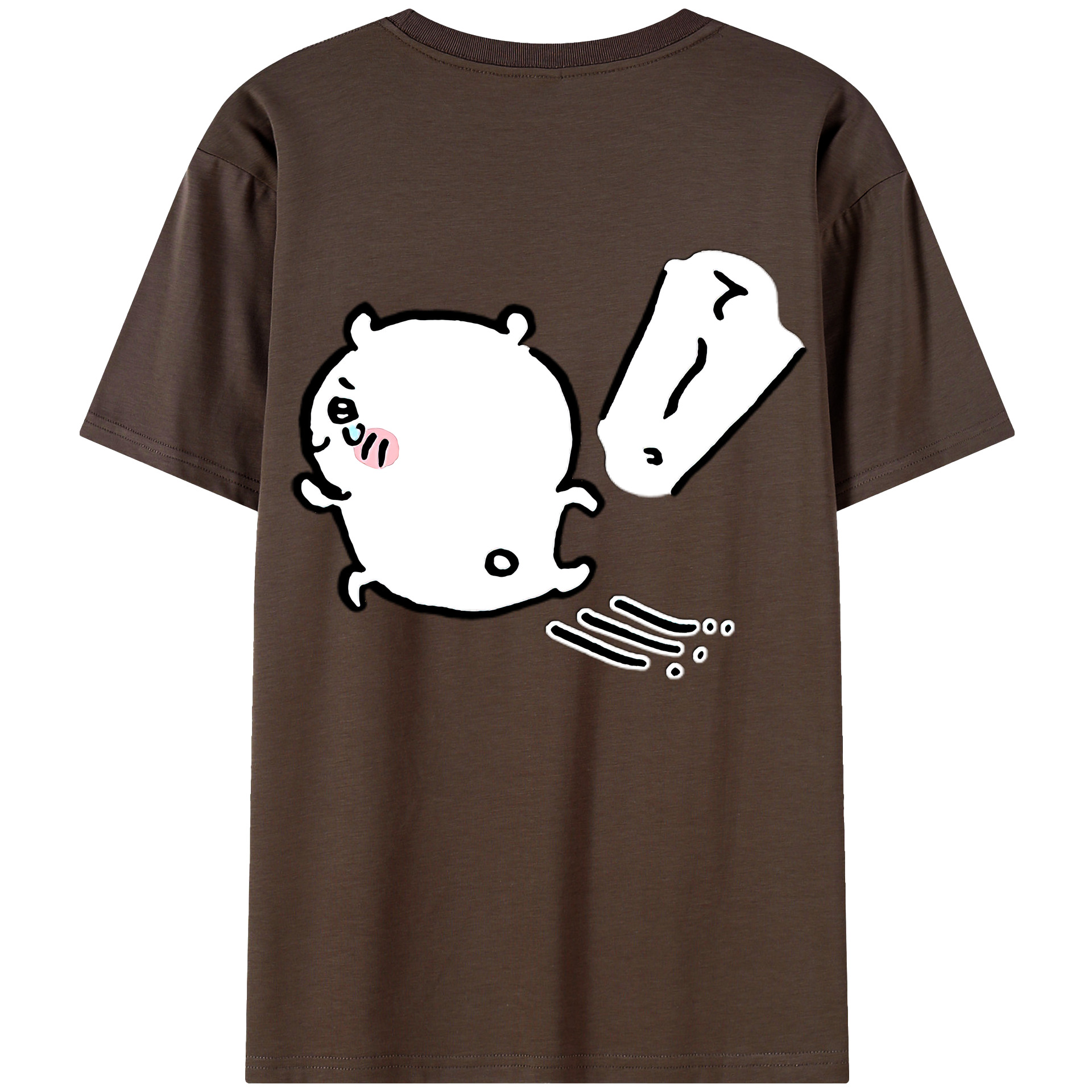 （画像用） ちいかわ ちいかわ Chii-kawa chiikawa 綿100％半袖Tシャツ（背面プリント）