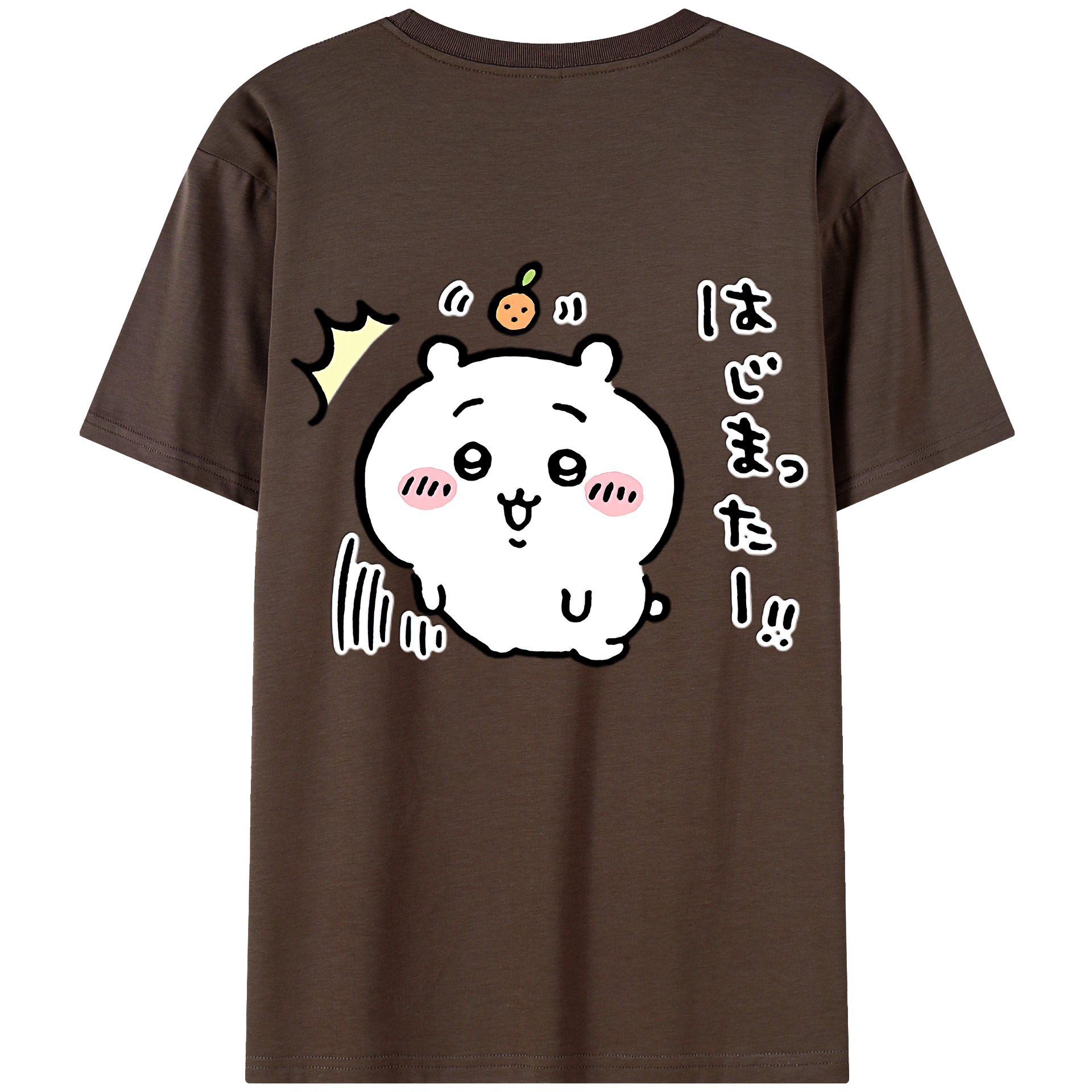 （画像用） ちいかわ ちいかわ Chii-kawa chiikawa 綿100％半袖Tシャツ（背面プリント）