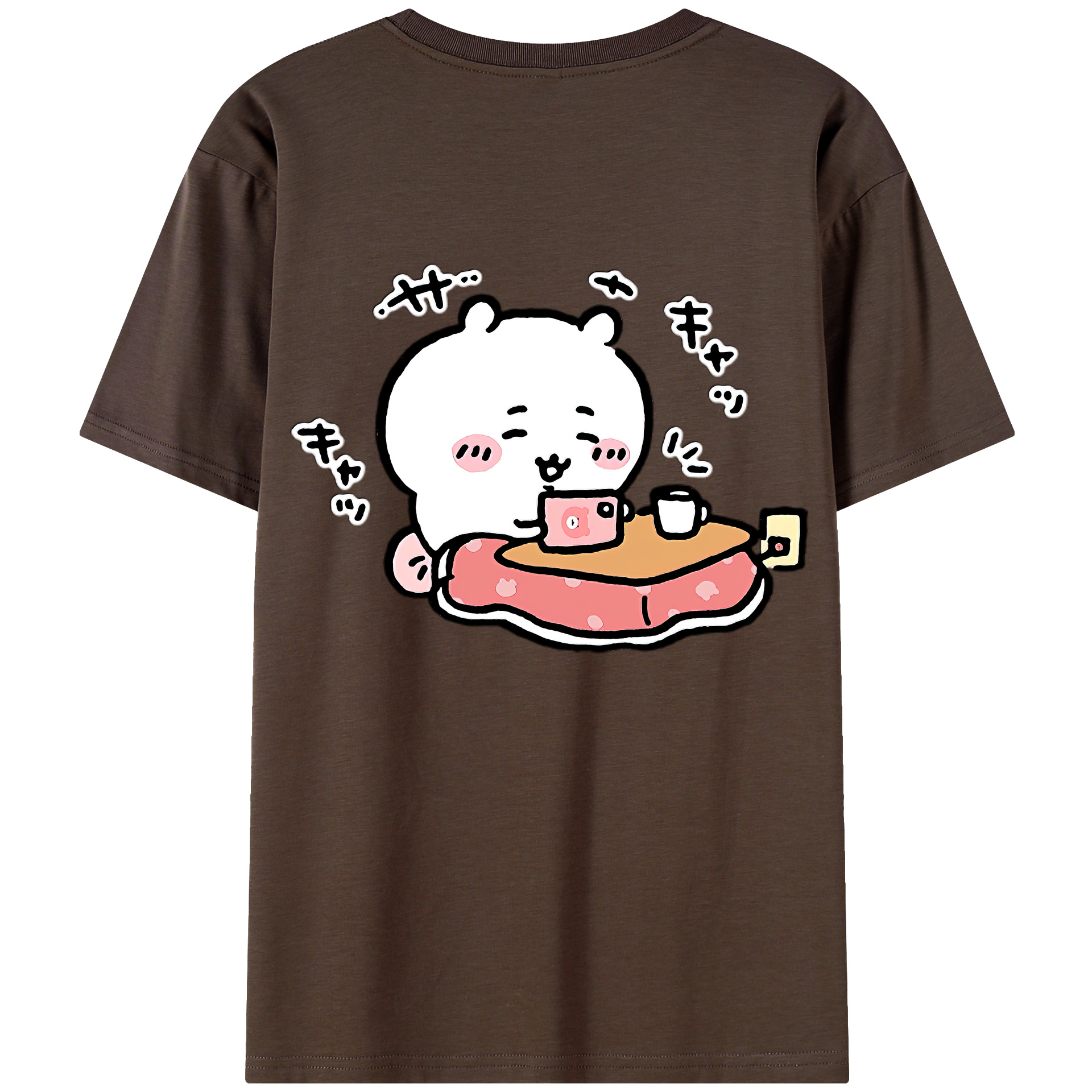 （画像用） ちいかわ ちいかわ Chii-kawa chiikawa 綿100％半袖Tシャツ（背面プリント）