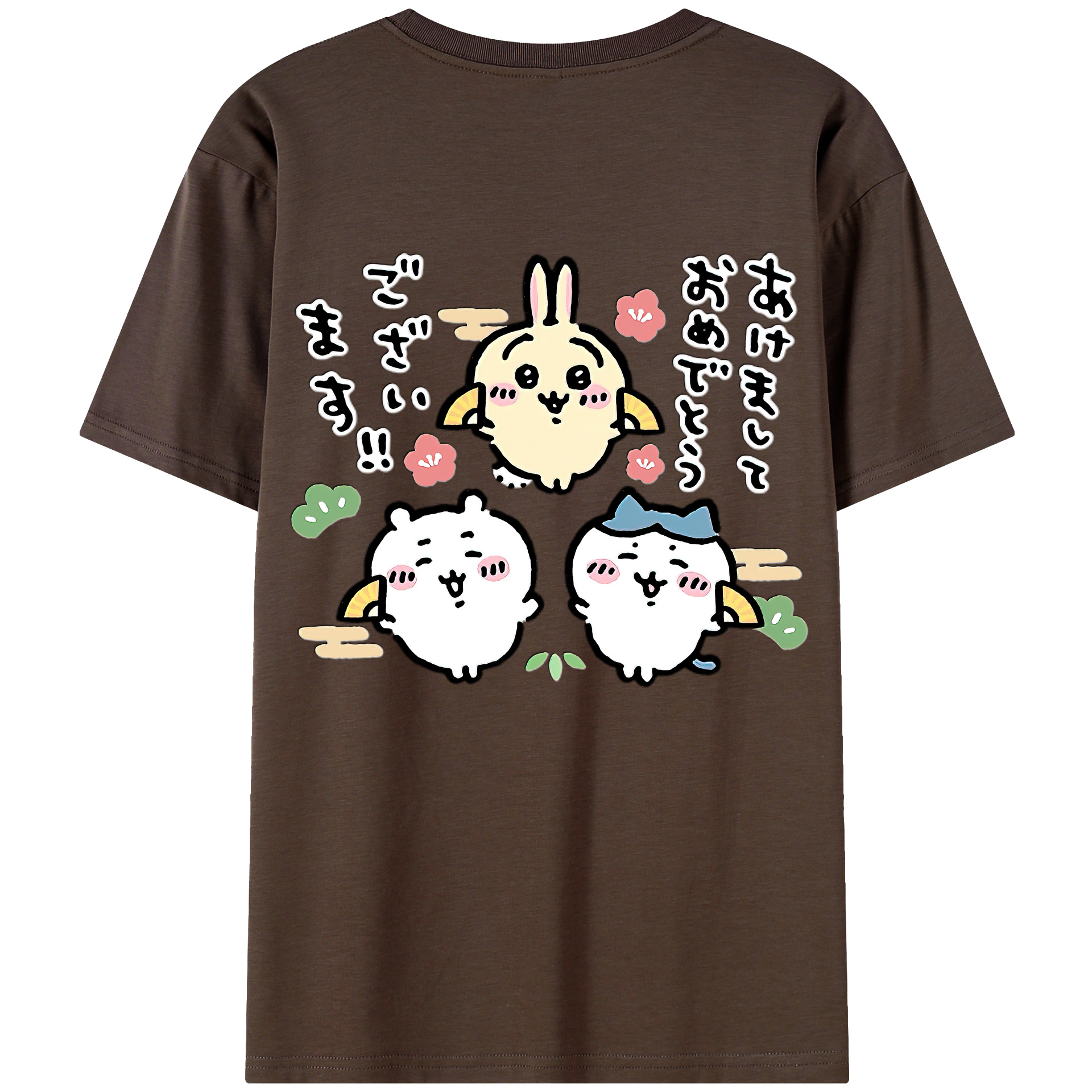 （画像用） ちいかわ ちいかわ Chii-kawa chiikawa 綿100％半袖Tシャツ（背面プリント）