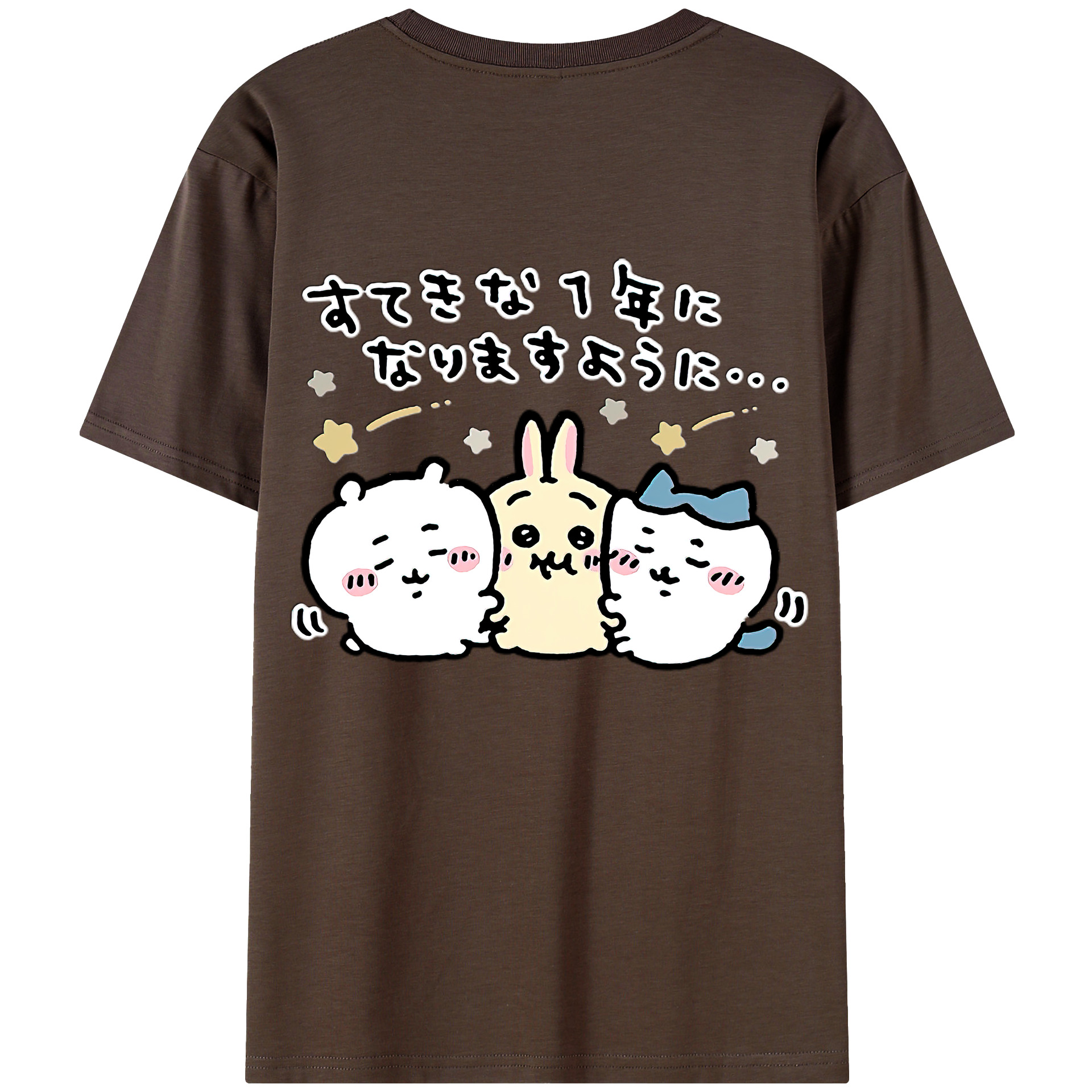（画像用） ちいかわ ちいかわ Chii-kawa chiikawa 綿100％半袖Tシャツ（背面プリント）