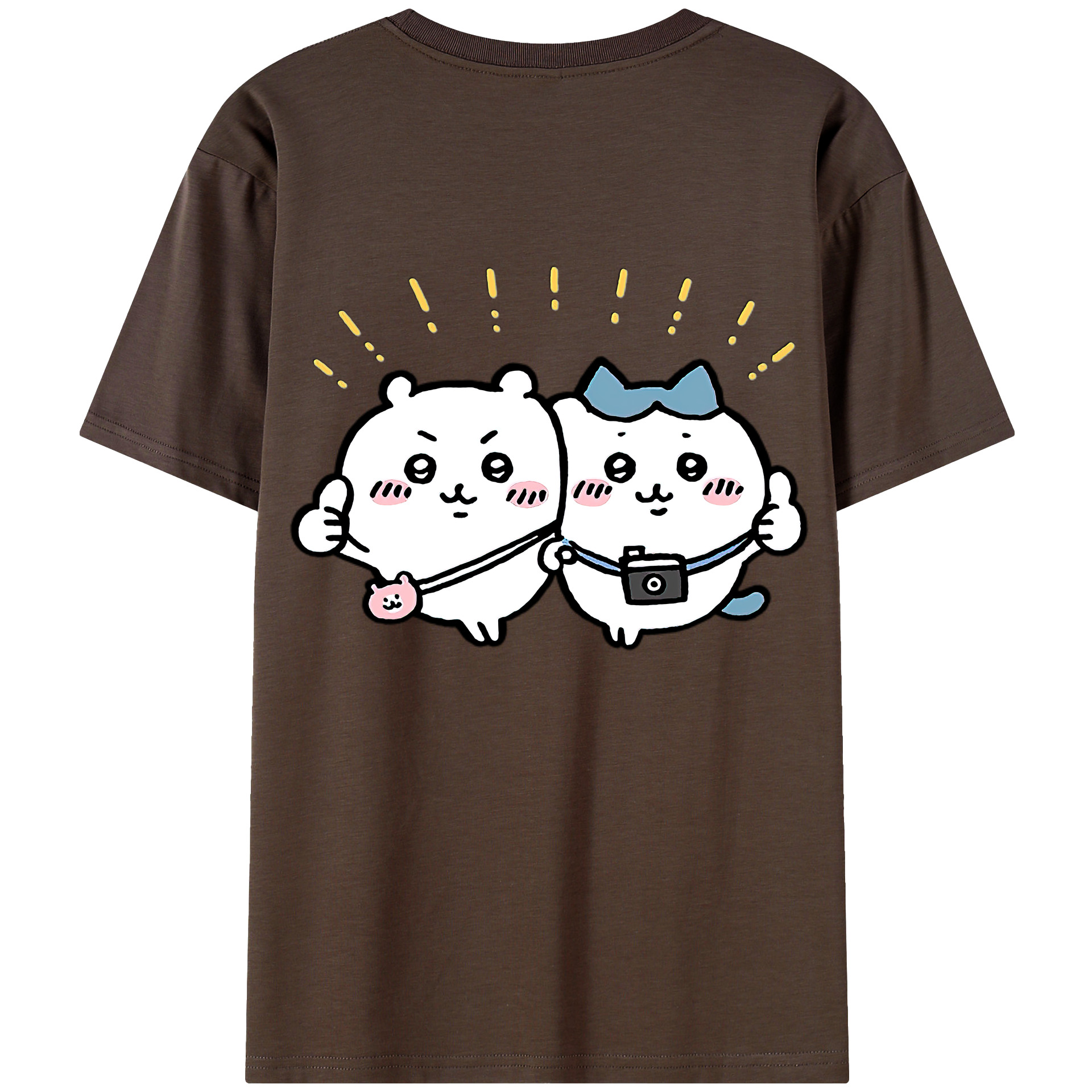 （画像用） ちいかわ ちいかわ Chii-kawa chiikawa 綿100％半袖Tシャツ（背面プリント）