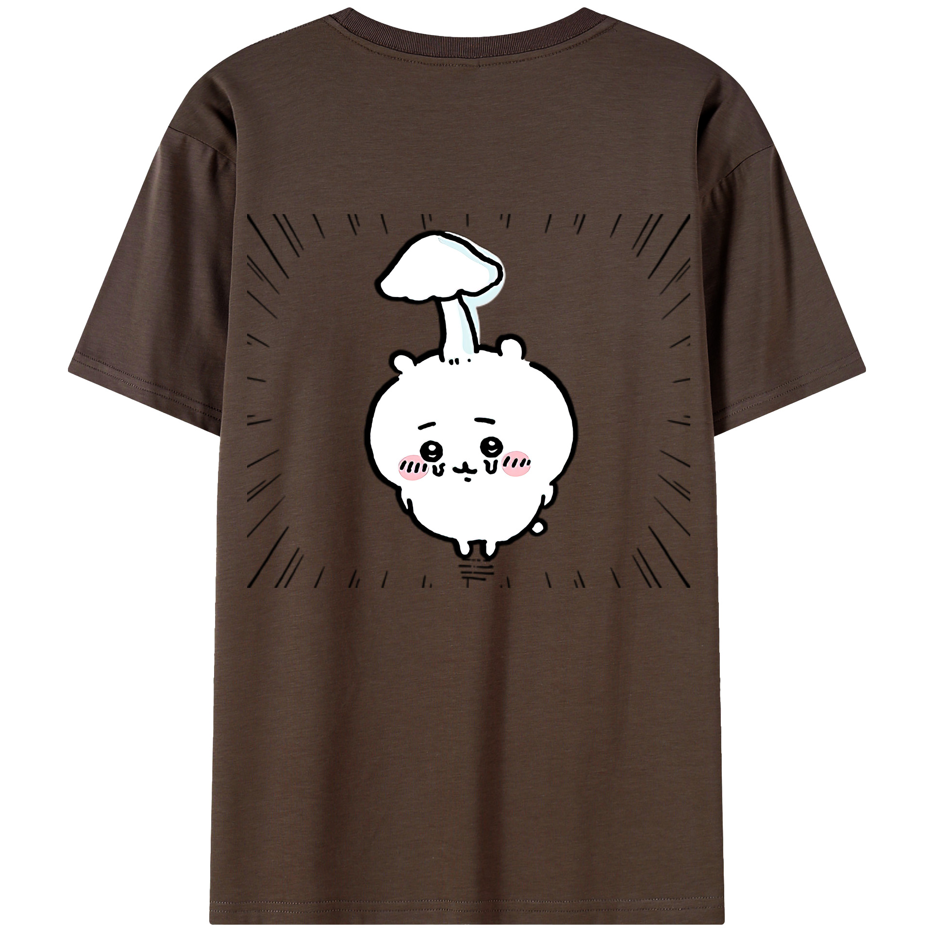 （画像用） ちいかわ ちいかわ Chii-kawa chiikawa 綿100％半袖Tシャツ（背面プリント）