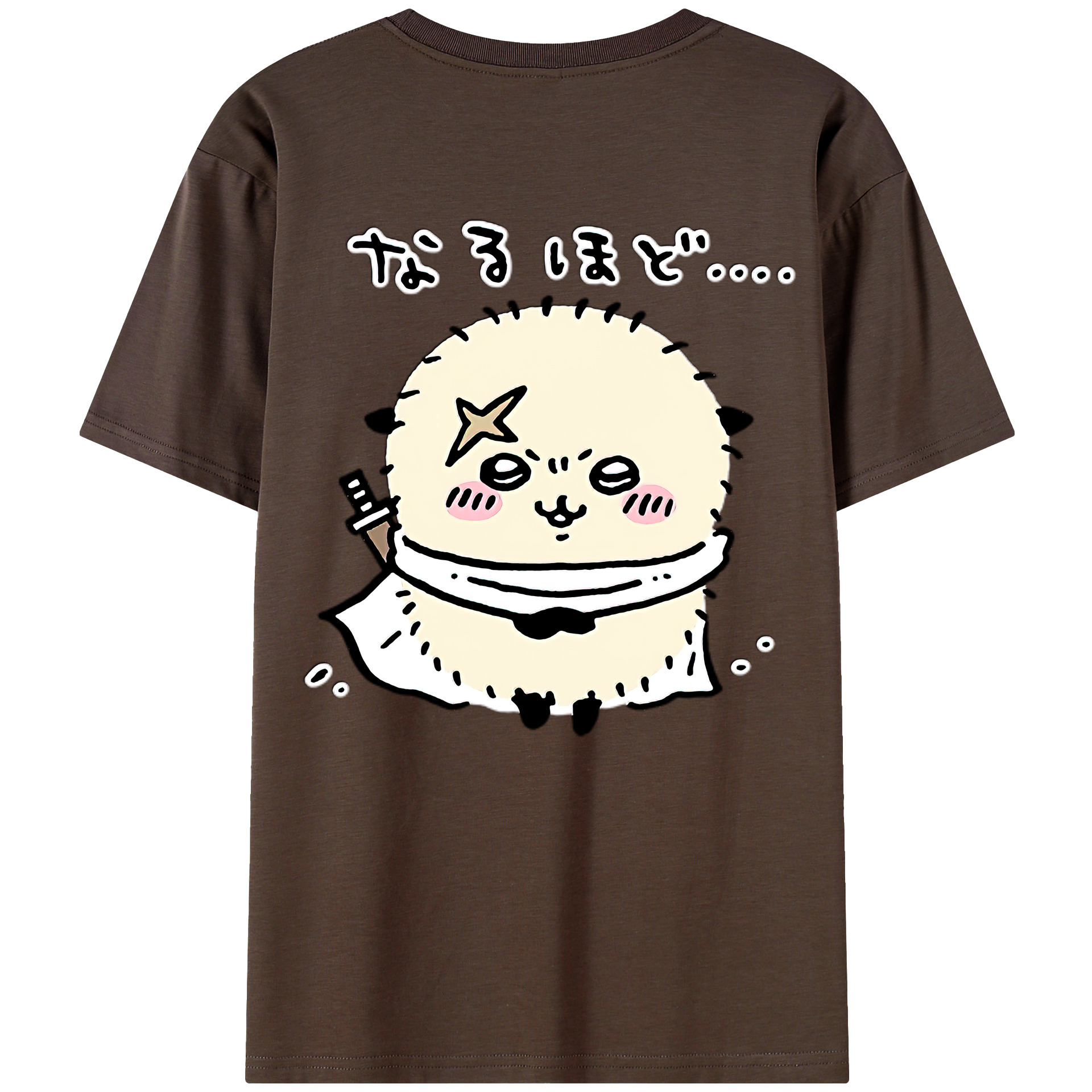 （画像用） ちいかわ ラッコ Chii-kawa Sea otter 綿100％半袖Tシャツ（背面プリント）
