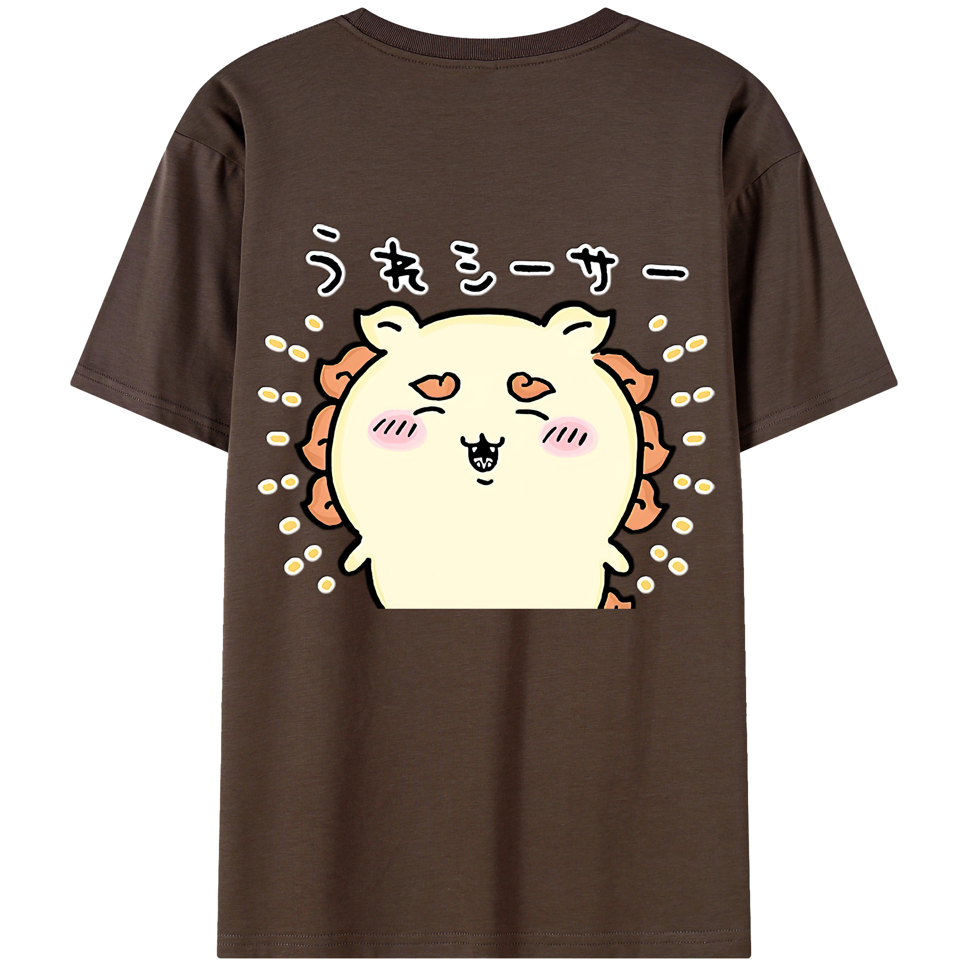 （画像用） ちいかわ シーサー Chii-kawa Shisa 綿100％半袖Tシャツ（背面プリント）