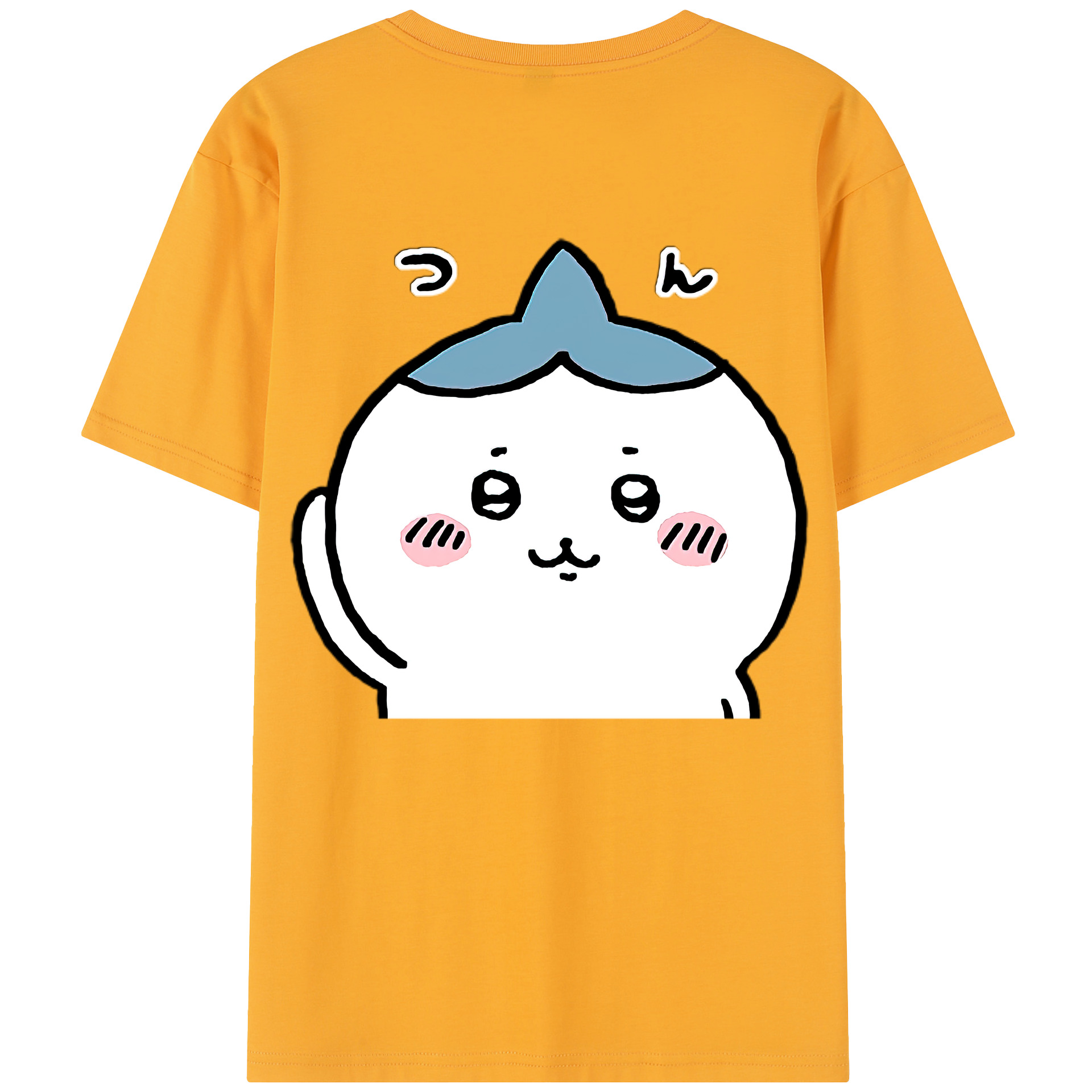 （画像用） ちいかわ ハチワレ Chii-kawa hachiware 綿100％半袖Tシャツ（背面プリント）