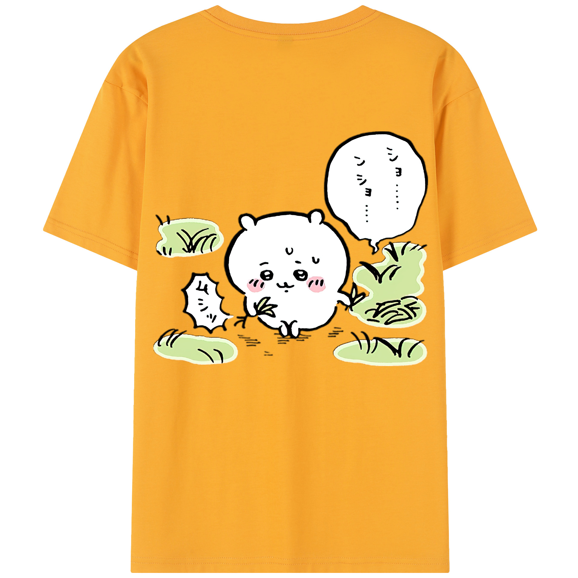 （画像用） ちいかわ ちいかわ Chii-kawa chiikawa 綿100％半袖Tシャツ（背面プリント）