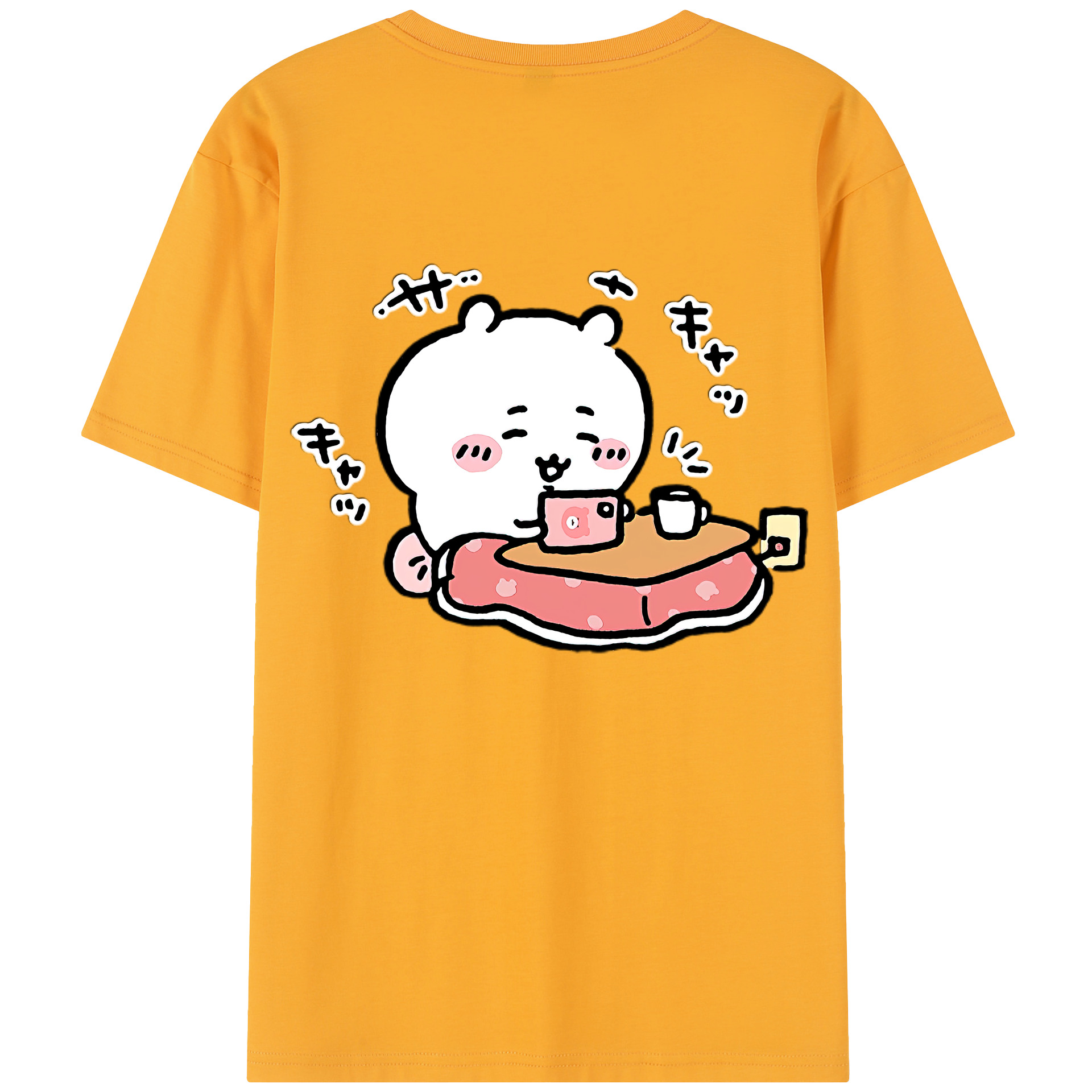 （画像用） ちいかわ ちいかわ Chii-kawa chiikawa 綿100％半袖Tシャツ（背面プリント）