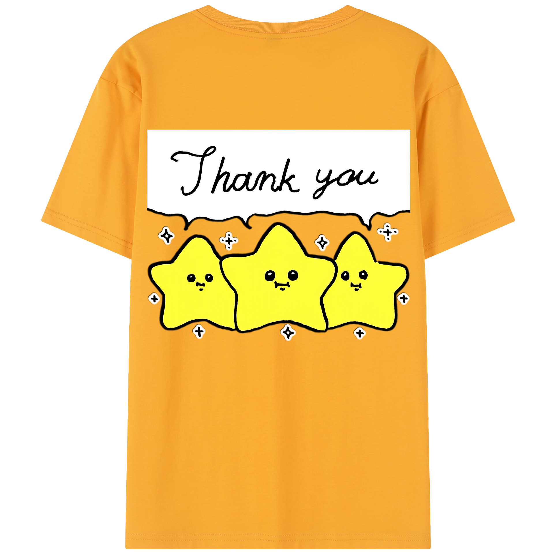 （画像用） ちいかわ 流れ星 Chii-kawa Shooting star 綿100％半袖Tシャツ（背面プリント）