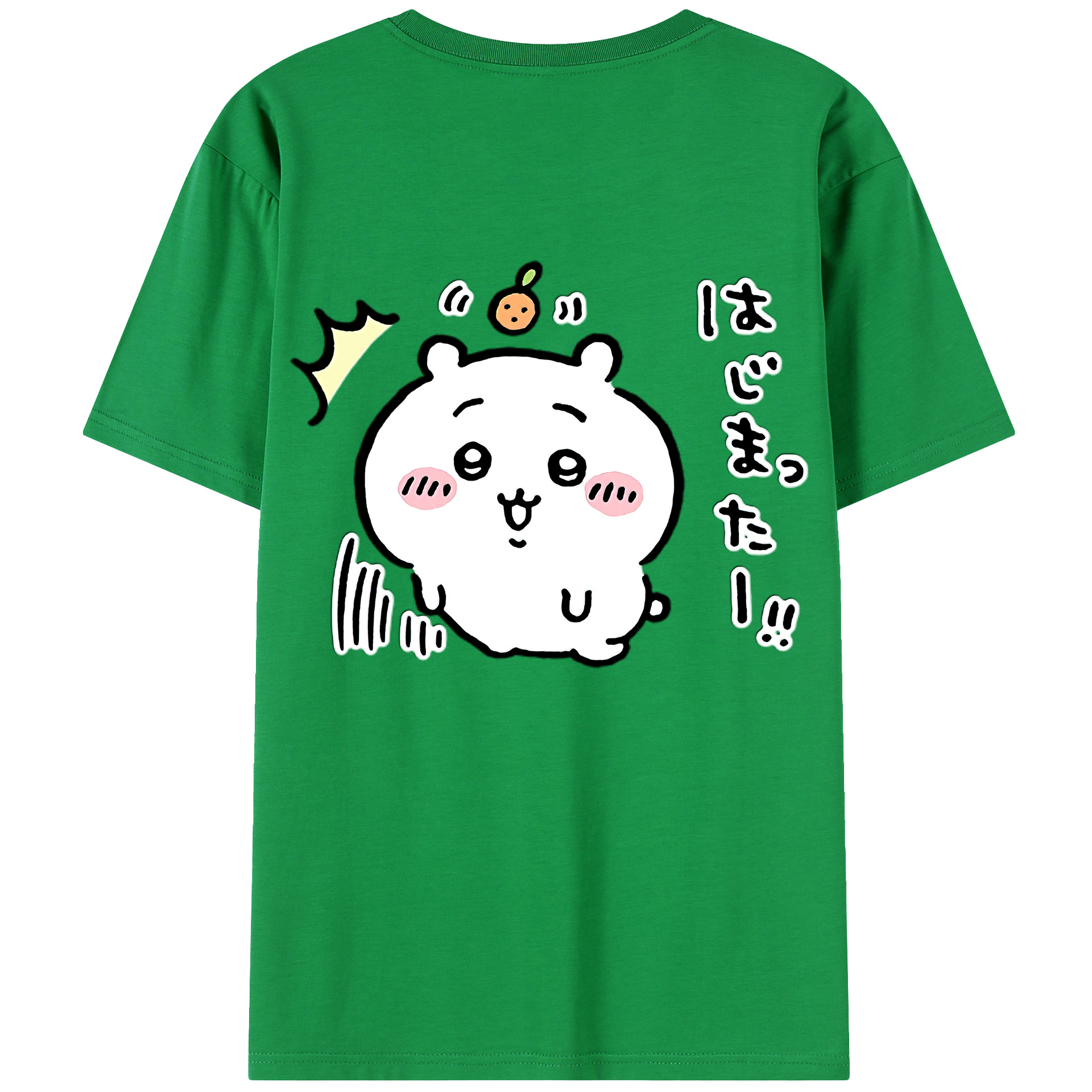 （画像用） ちいかわ ちいかわ Chii-kawa chiikawa 綿100％半袖Tシャツ（背面プリント）