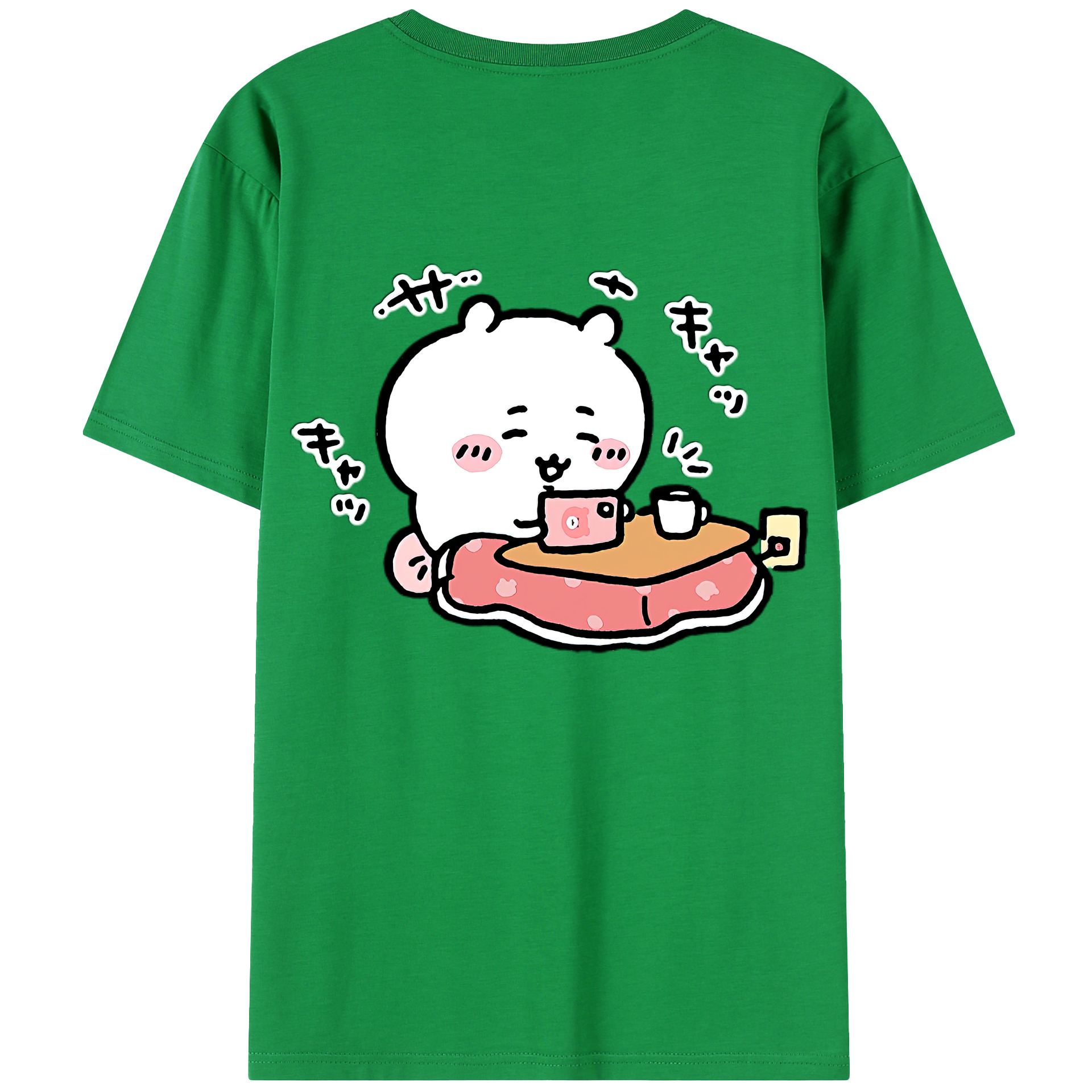 （画像用） ちいかわ ちいかわ Chii-kawa chiikawa 綿100％半袖Tシャツ（背面プリント）