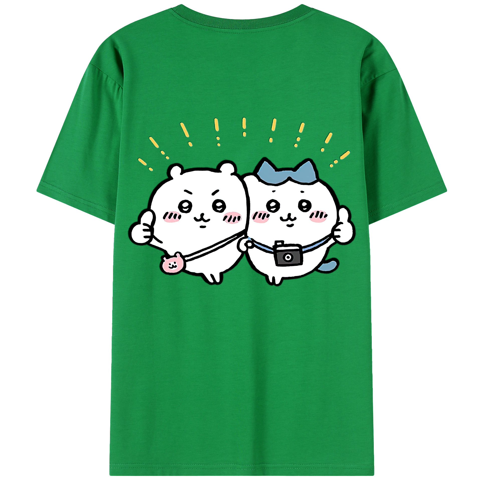 （画像用） ちいかわ ちいかわ Chii-kawa chiikawa 綿100％半袖Tシャツ（背面プリント）